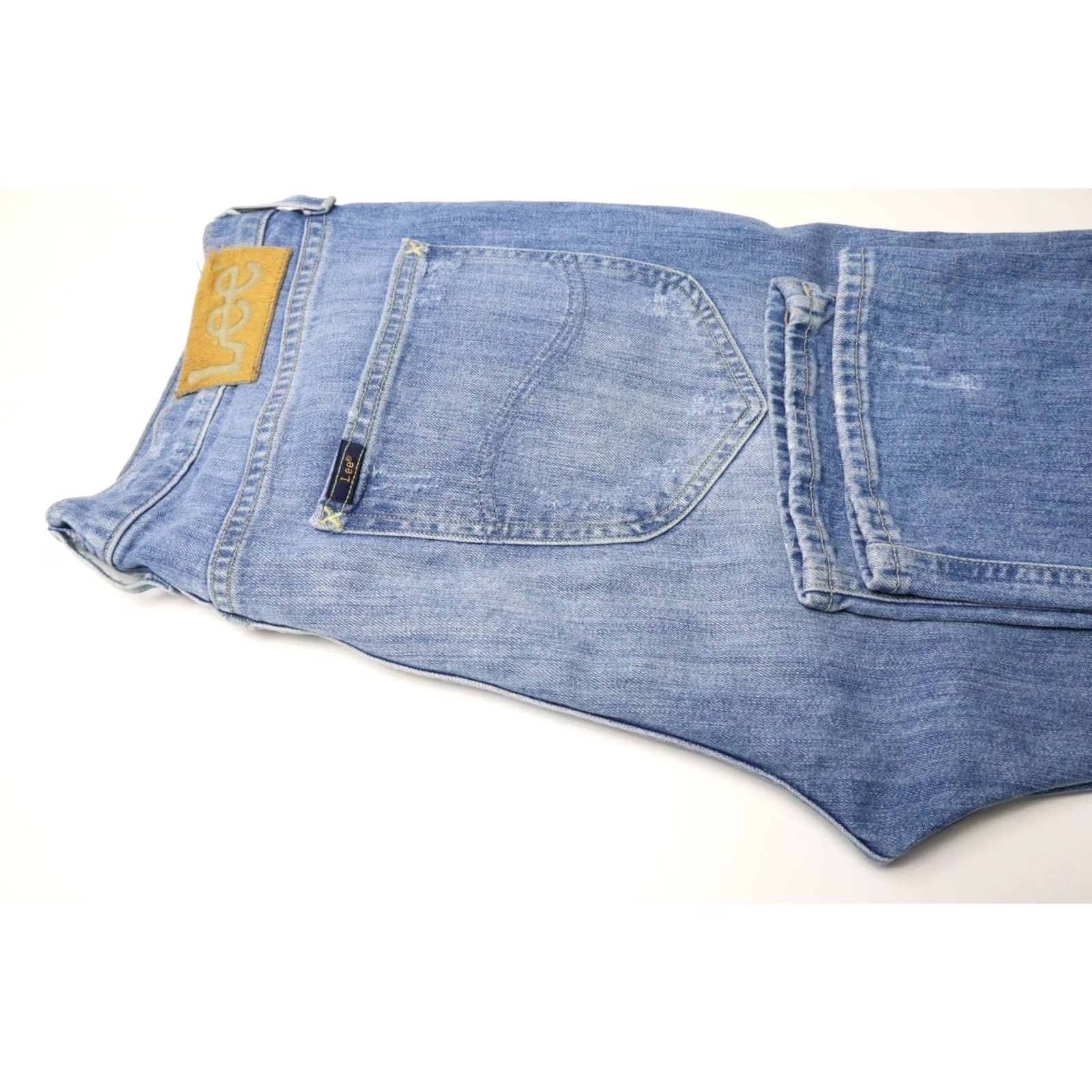 Lee LEE Arvin Jeans Slim Blue Men W33/L32 Distressed Whiskers Fade Effect Slim Fit Size US 33 - 5 Thumbnail