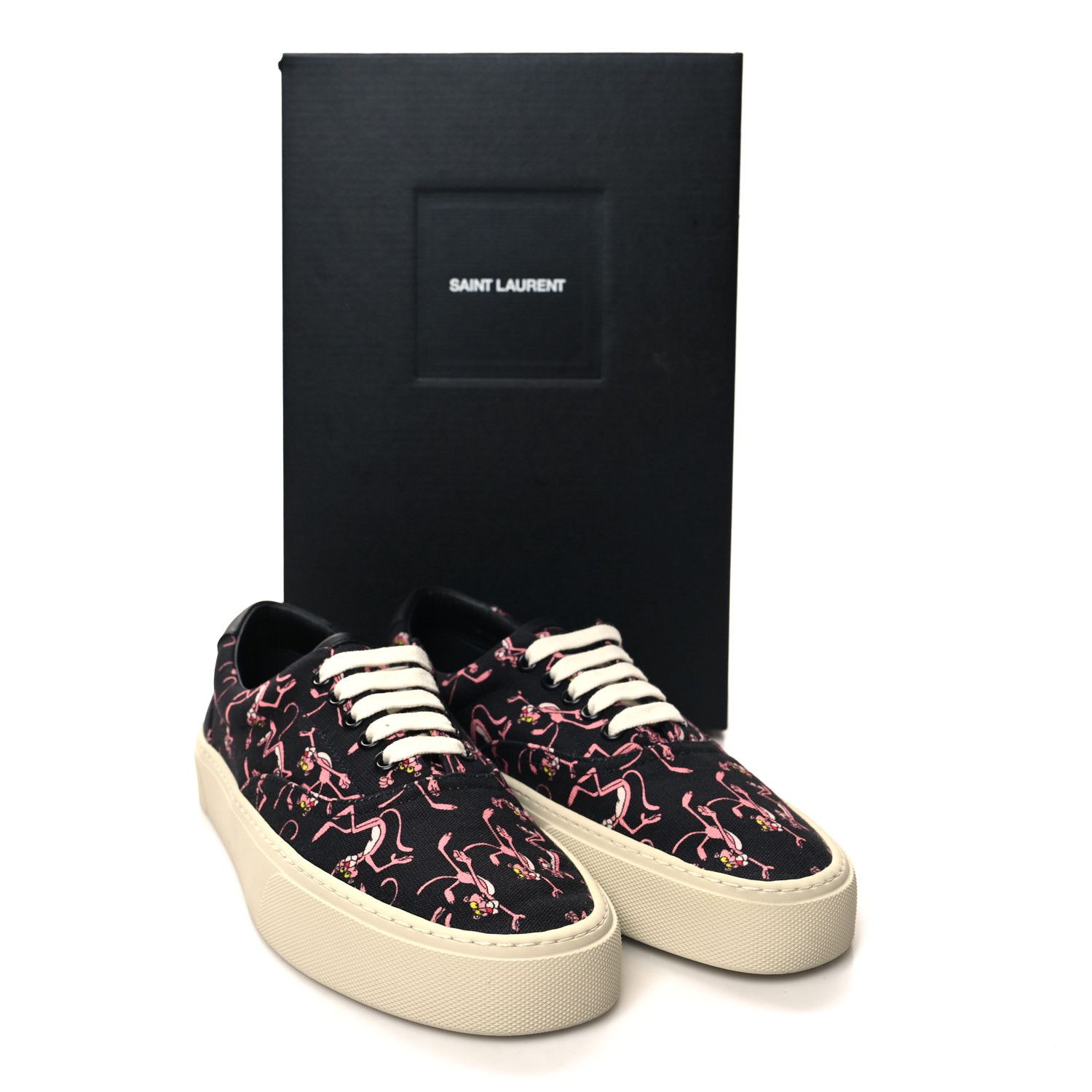 RARE! Saint Laurent Canvas Pink Panther Venice Sneakers - 39