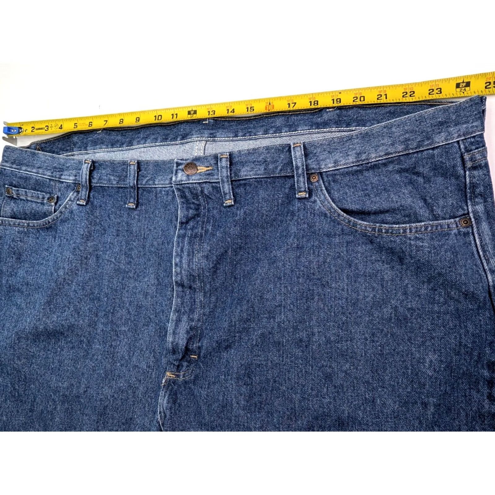 Wrangler Wrangler Jeans Men Relaxed Den9im Blue 49" Waist 5-Pocket Zip Front Relaxed Fit VTG Denim Blue Jeans TruE 49 x 9 In Size US 32 / EU 48 - 5 Thumbnail