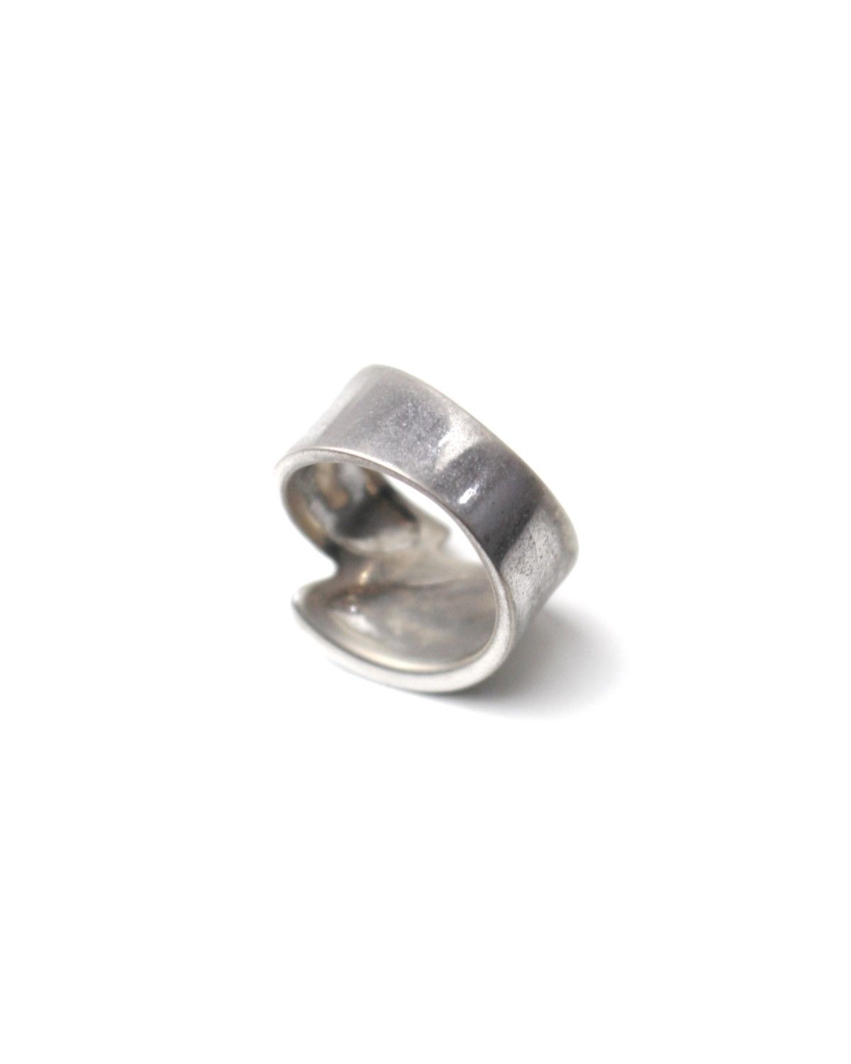 Vintage 2000S JAPANESE MADE TWISTED SILVER BAND RING Size ONE SIZE - 2 Thumbnail