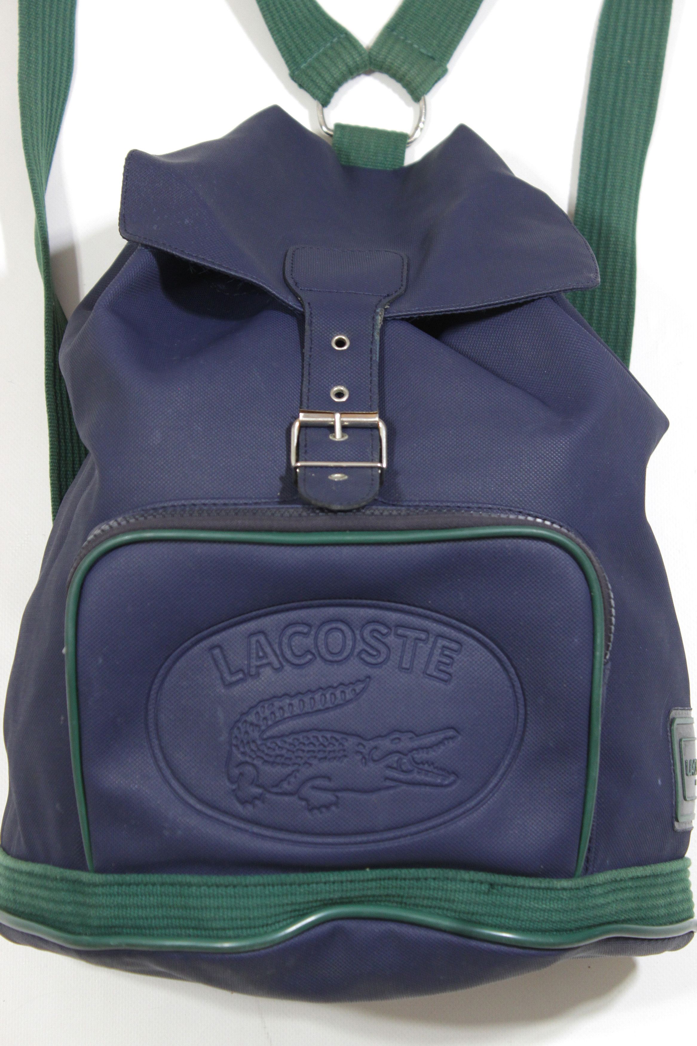 Lacoste 90S Big Logo Backpack Made in France Size ONE SIZE - 2 Thumbnail