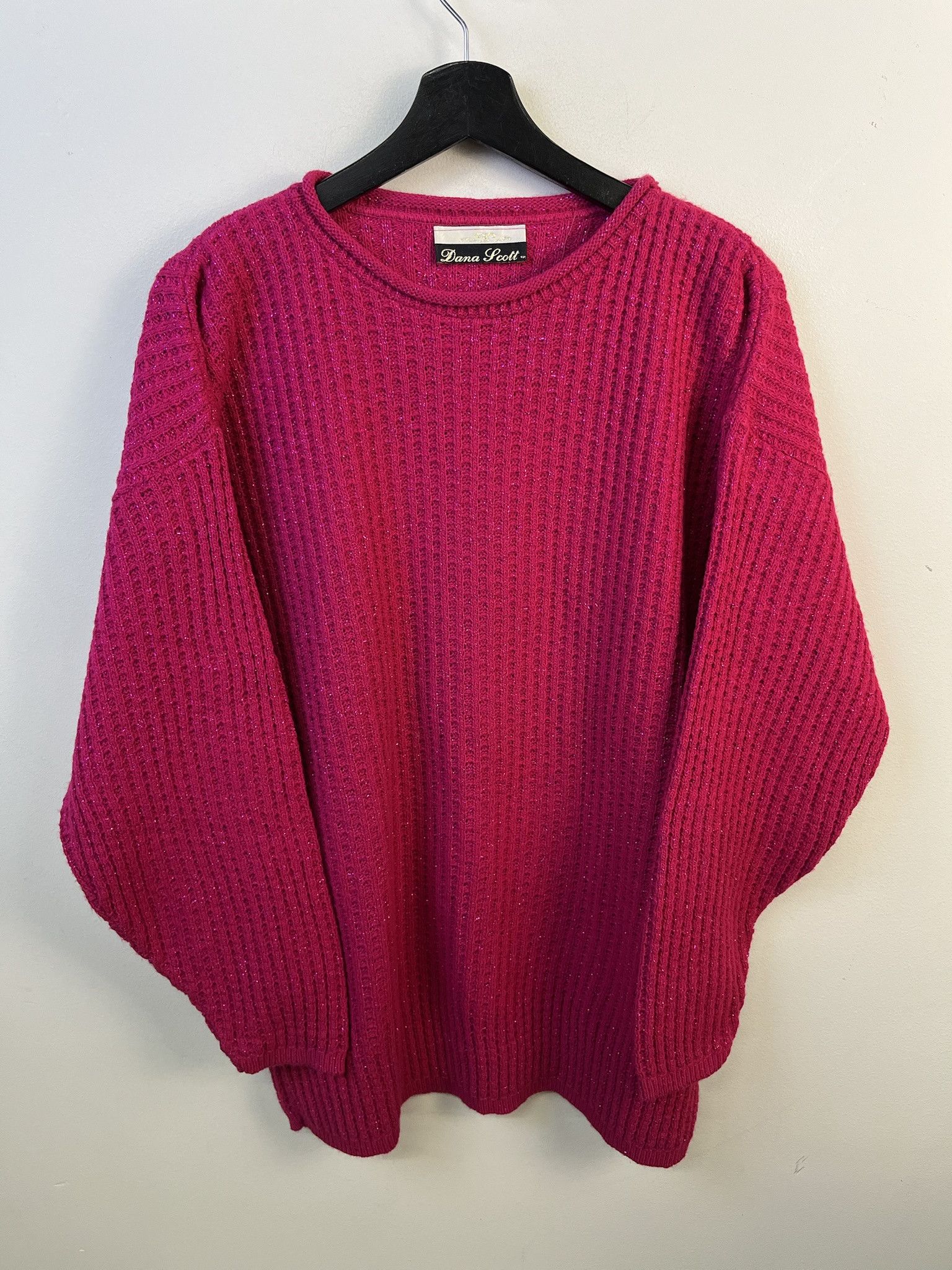 Other Vintage Knit Sweater 1990s Diana Scott Thick Knit Pink Shimmer Knit Sweater Size L Size US L / EU 52-54 / 3 - 1 Thumbnail