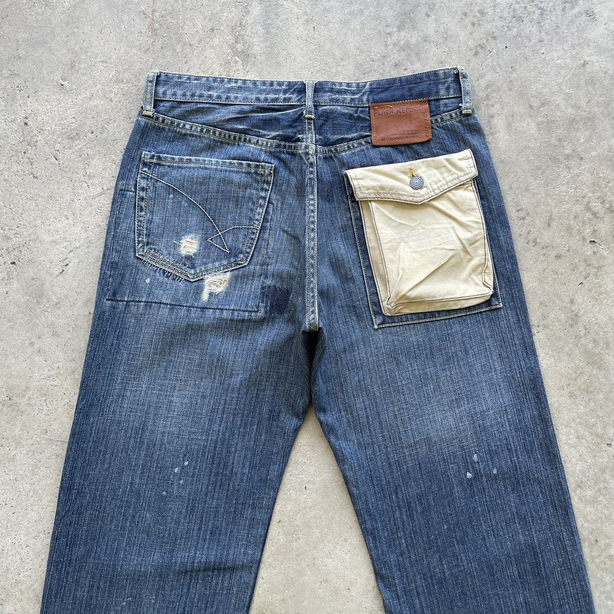 Japanese Brand × Jean × Vintage Vintage Japan Flash Report Distressed Faded Jeans Pants W32 Size US 33 - 12 Thumbnail