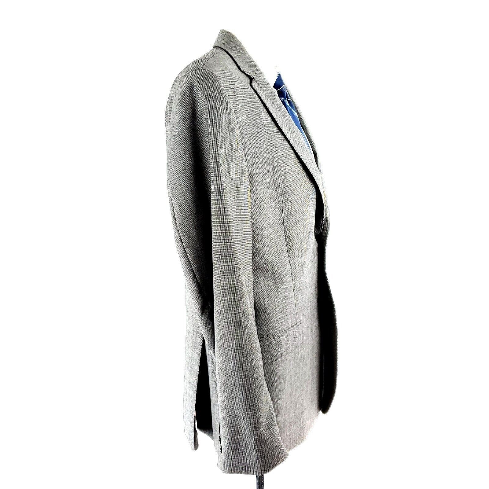 Jos. A. Bank Joseph Jos A Bank Wool 2 Button Blazer 38R Gray Star Check T Size 38R - 7 Thumbnail