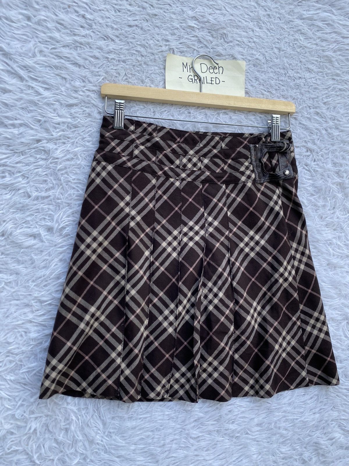 Burberry Rare Vintage Burberry Checkered Mini Skirt Size 28" / US 6 / IT 42 - 2 Thumbnail