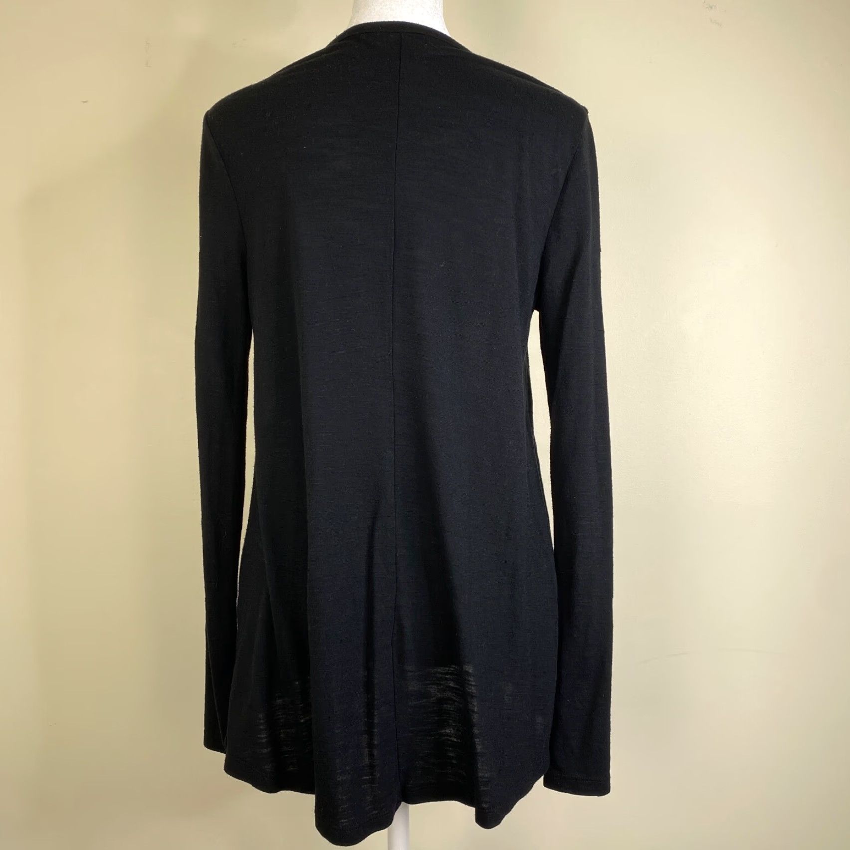 Old Navy Old Navy Cardigan Womens Petite Small Black Open Front Long Sleeves Knit Cardigan Size S / US 4 / IT 40 - 5 Thumbnail