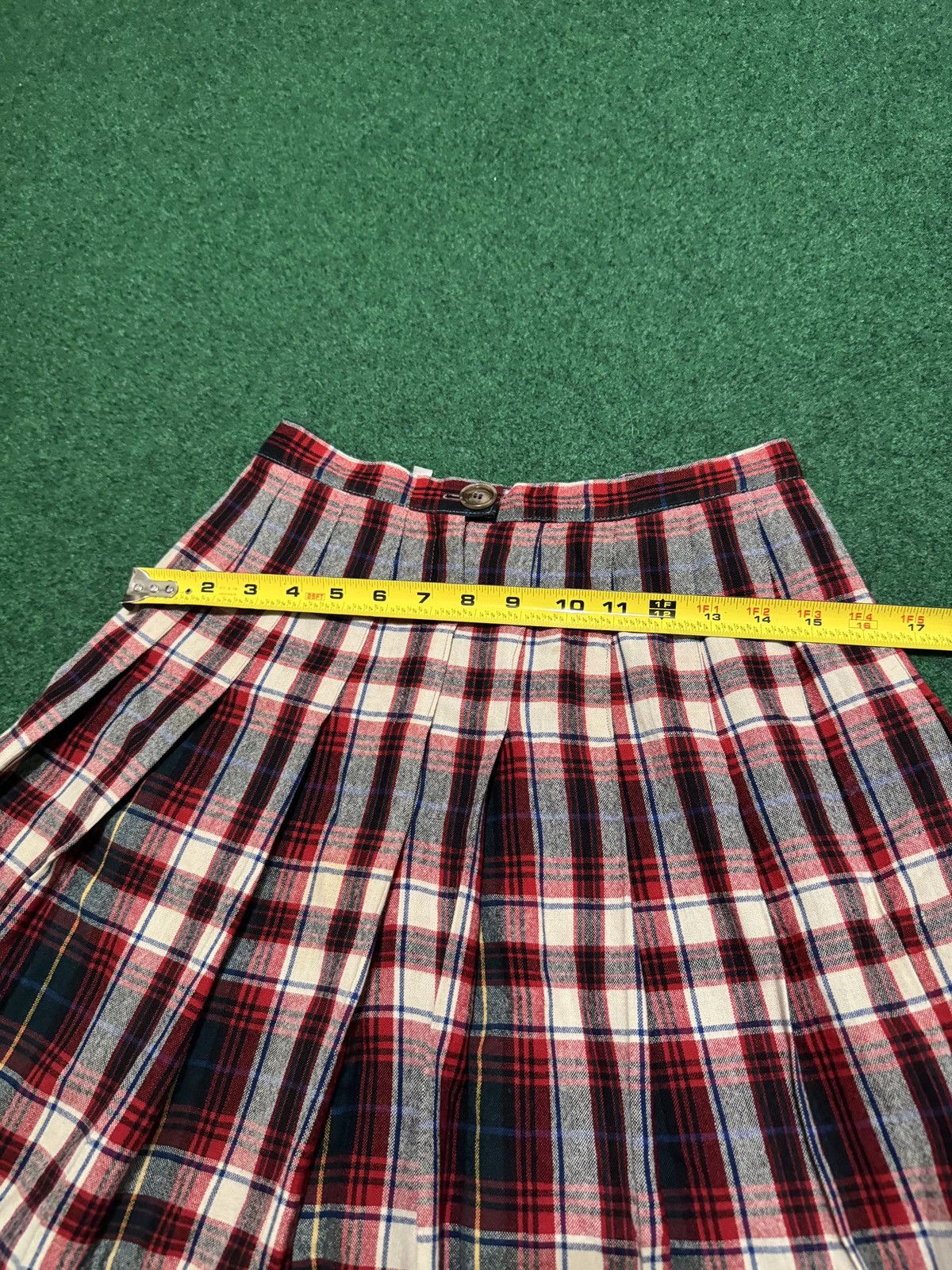 Vintage Vintage Plaid Wool Blend 50s 60s Plaid Small Pleated Skirt Size 26" / US 2 / IT 38 - 8 Thumbnail
