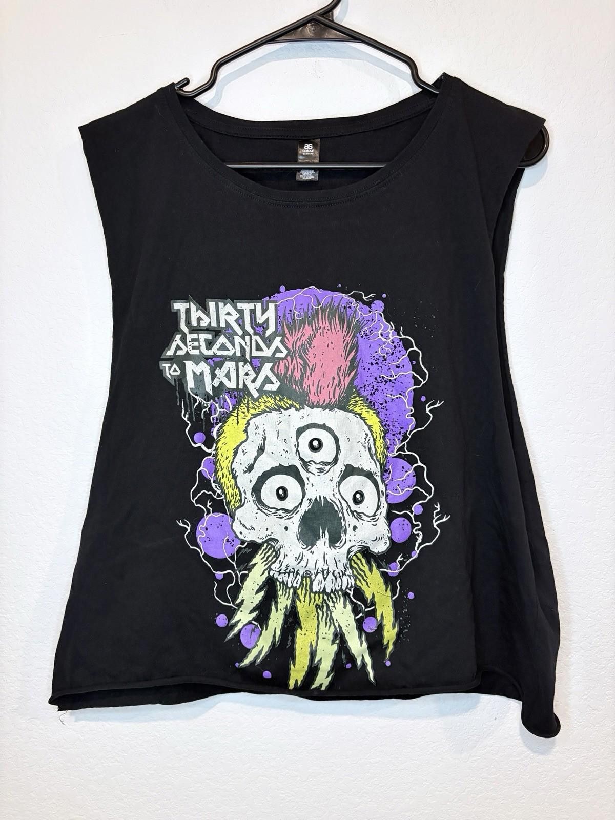 Asics Thirty Seconds To Mars Tour 2024 Alt Cropped Top Shirt XL Size US XL / EU 56 / 4 - 2 Thumbnail