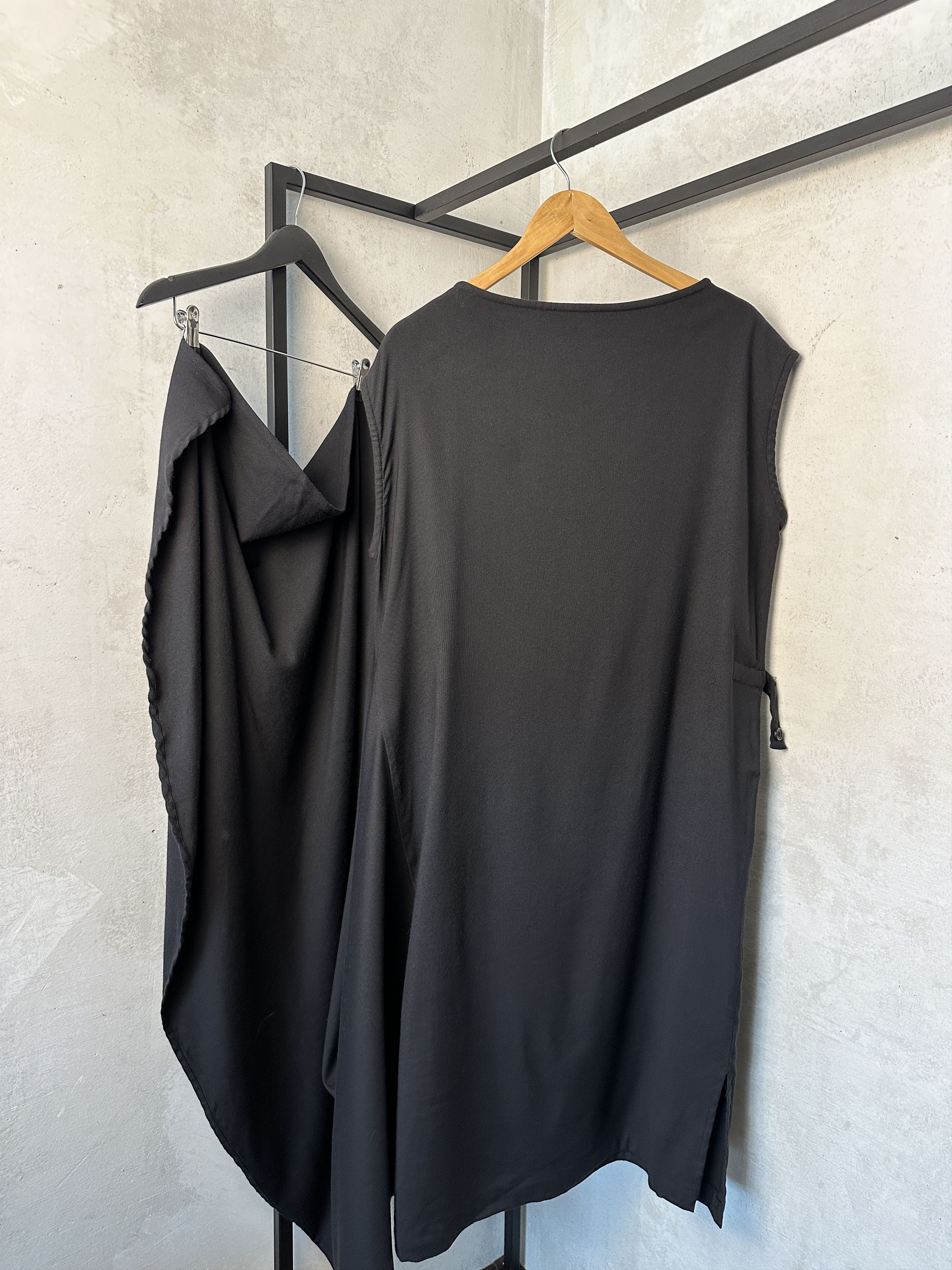 Ann Demeulemeester ANN DEMEULEMEESTER Angelika Draped Black Dress Size M / US 6-8 / IT 42-44 - 15 Thumbnail