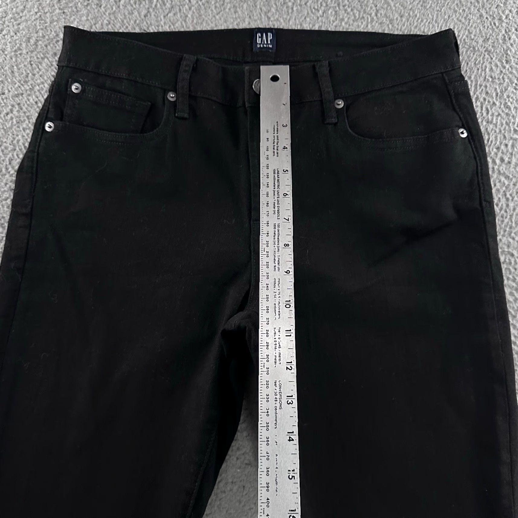 Gap Gap Jeans Black Size 31 Skinny Mid Rise Womens True Stretch Denim Cotton Blend Regular Inseam 28in Size 24" / US 00 / IT 34 - 5 Thumbnail