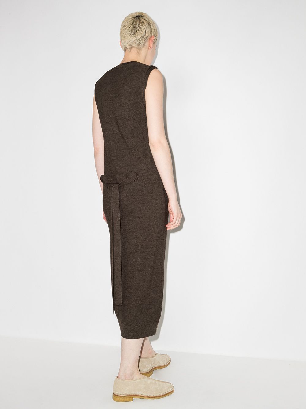 Lemaire Reversible Sleeveless Knitted Dress Moss Green Melan Size M / US 6-8 / IT 42-44 - 8 Thumbnail