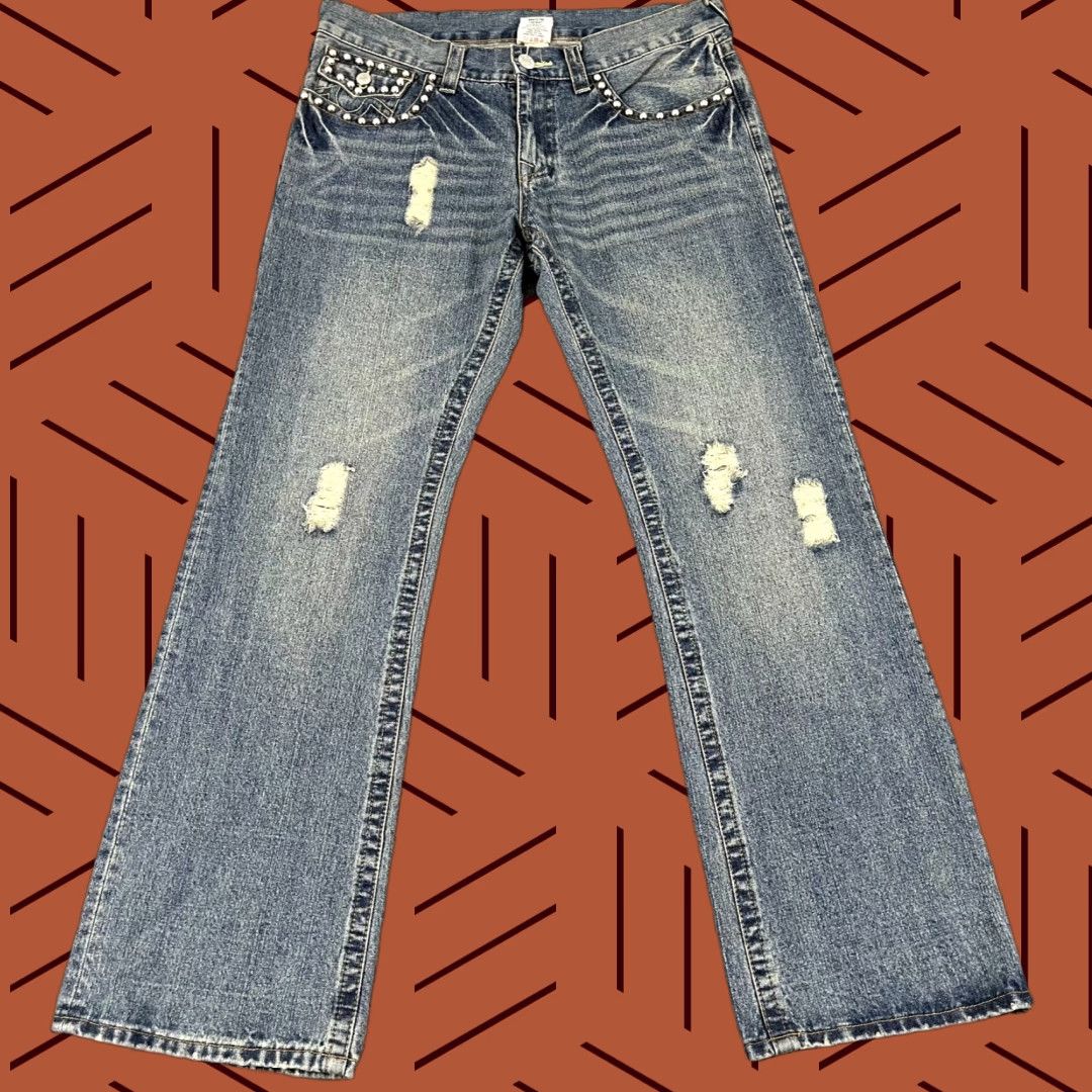 True Religion TRUE RELIGION Jeans Mens 36x33 Bobby Super T Hip Hop Distressed Denim Skater Y2K Size US 36 / EU 52 - 1 Thumbnail