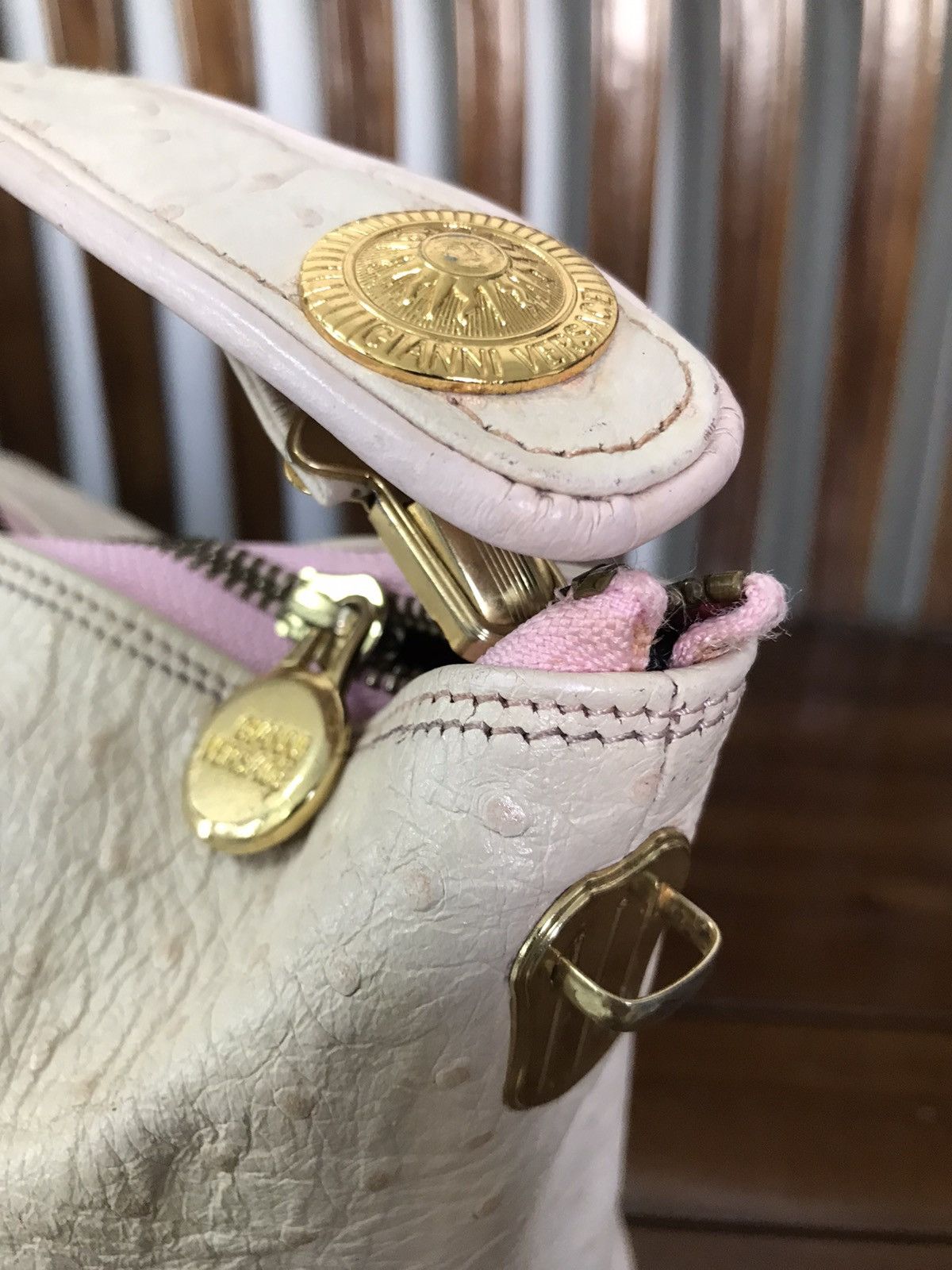 Versace Vintage Gianni Versace Bag Leather Pink Handbag Size ONE SIZE - 5 Thumbnail