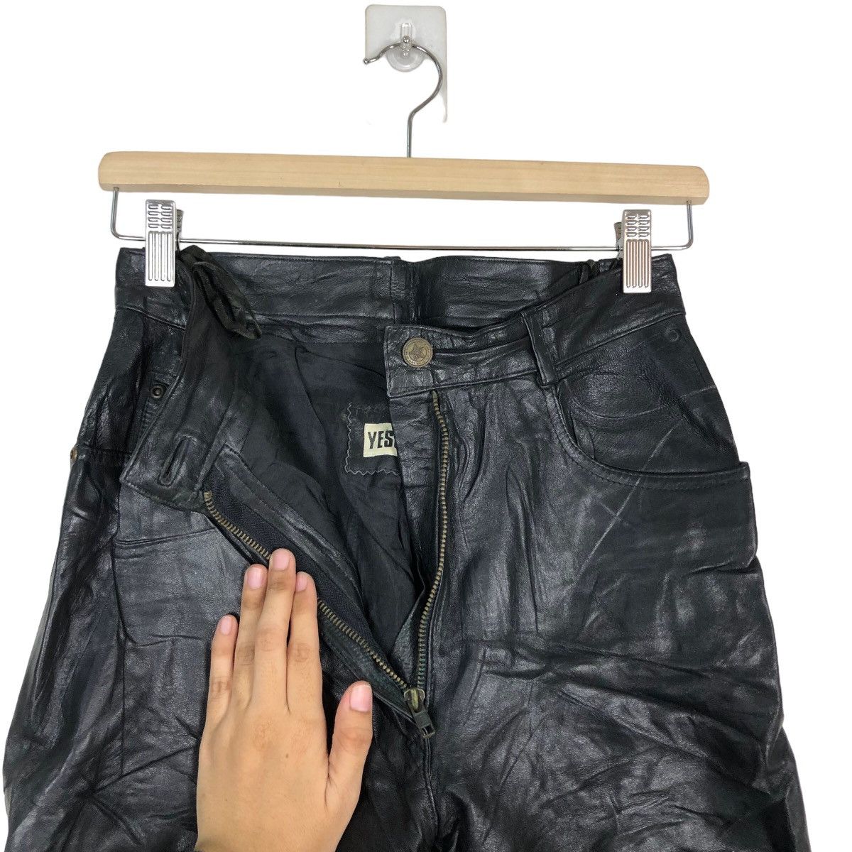 Genuine Leather 🔥90’s Genuine Leather Pants Yessica Issey Miyake Japan Size US 26 / EU 42 - 9 Thumbnail