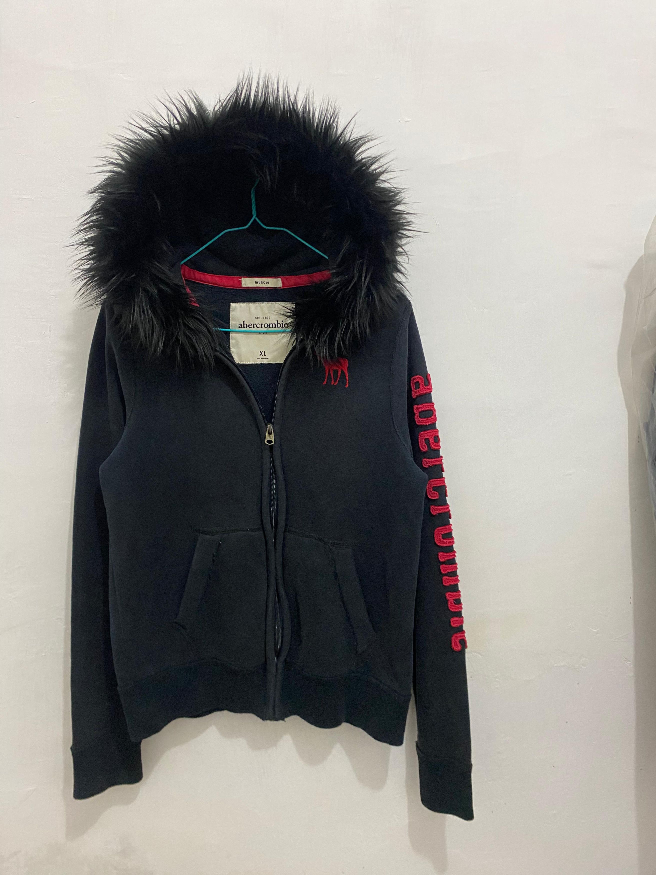 Abercrombie & Fitch Abercrombie & Fitch Fur Zipper Hoodie LGB Style Size US M / EU 48-50 / 2 - 4 Thumbnail