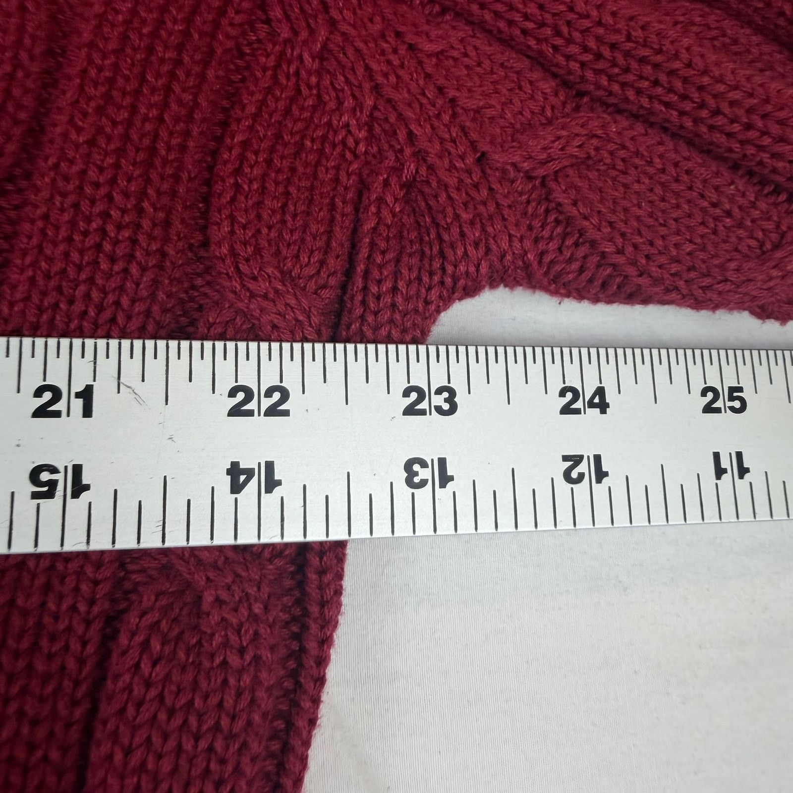 Brooks Brothers Brooks Brothers Cable Knit Cotton Sweater Burgundy L Size US L / EU 52-54 / 3 - 4 Thumbnail