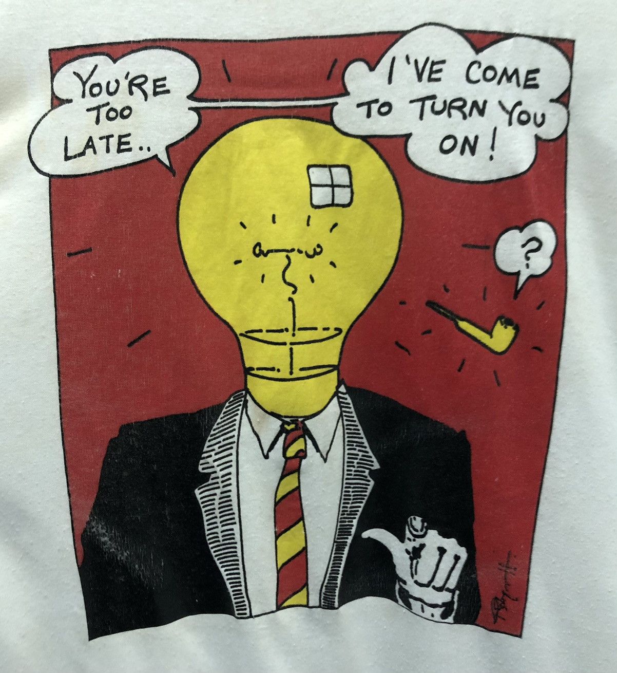 Band Tees Vintage Robyn Hitchcock The Man With The Lightbulb Head Shir Size US M / EU 48-50 / 2 - 3 Thumbnail