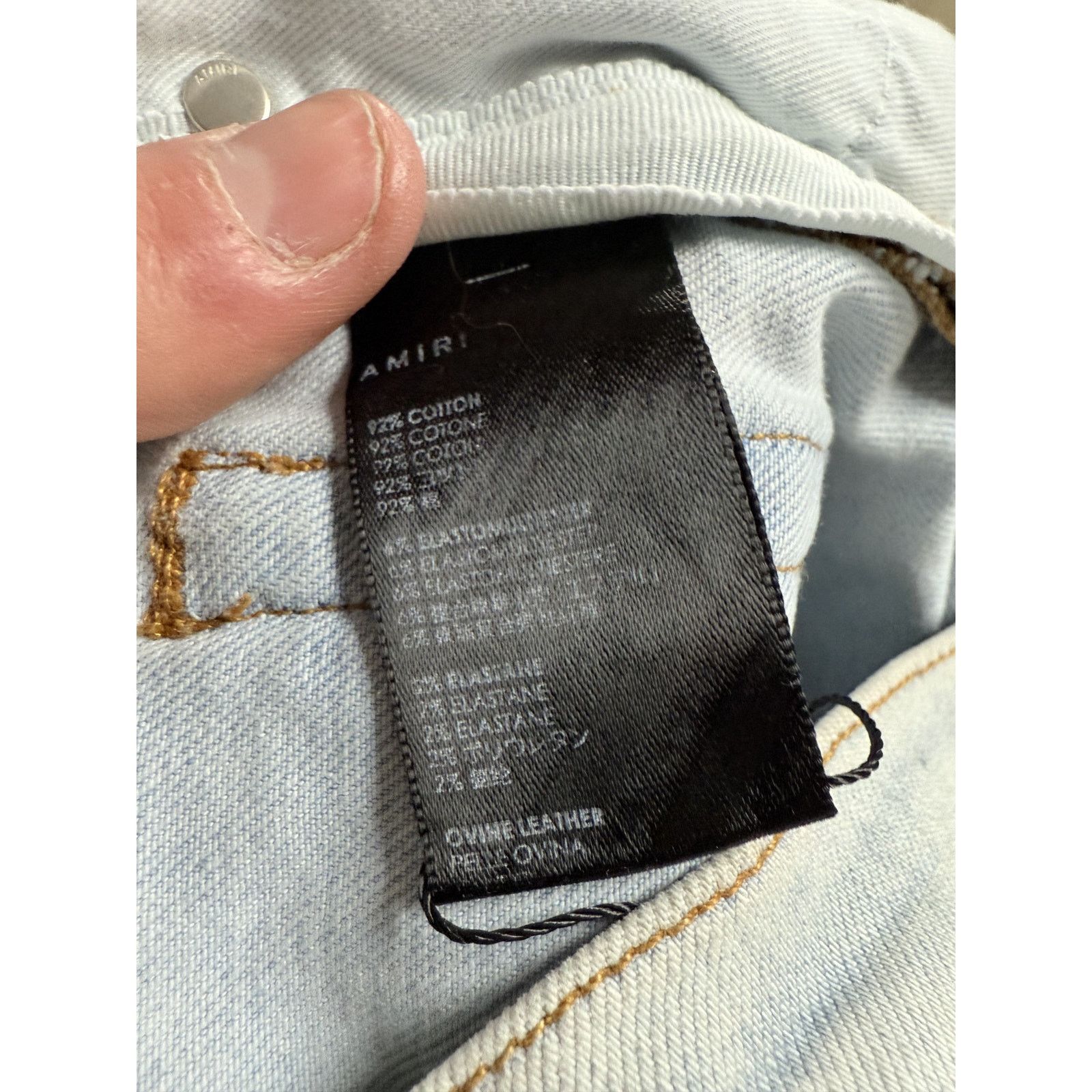 Amiri Amiri Chemist Jeans Light Wash White Stars Used 34 Size US 34 / EU 50 - 4 Thumbnail