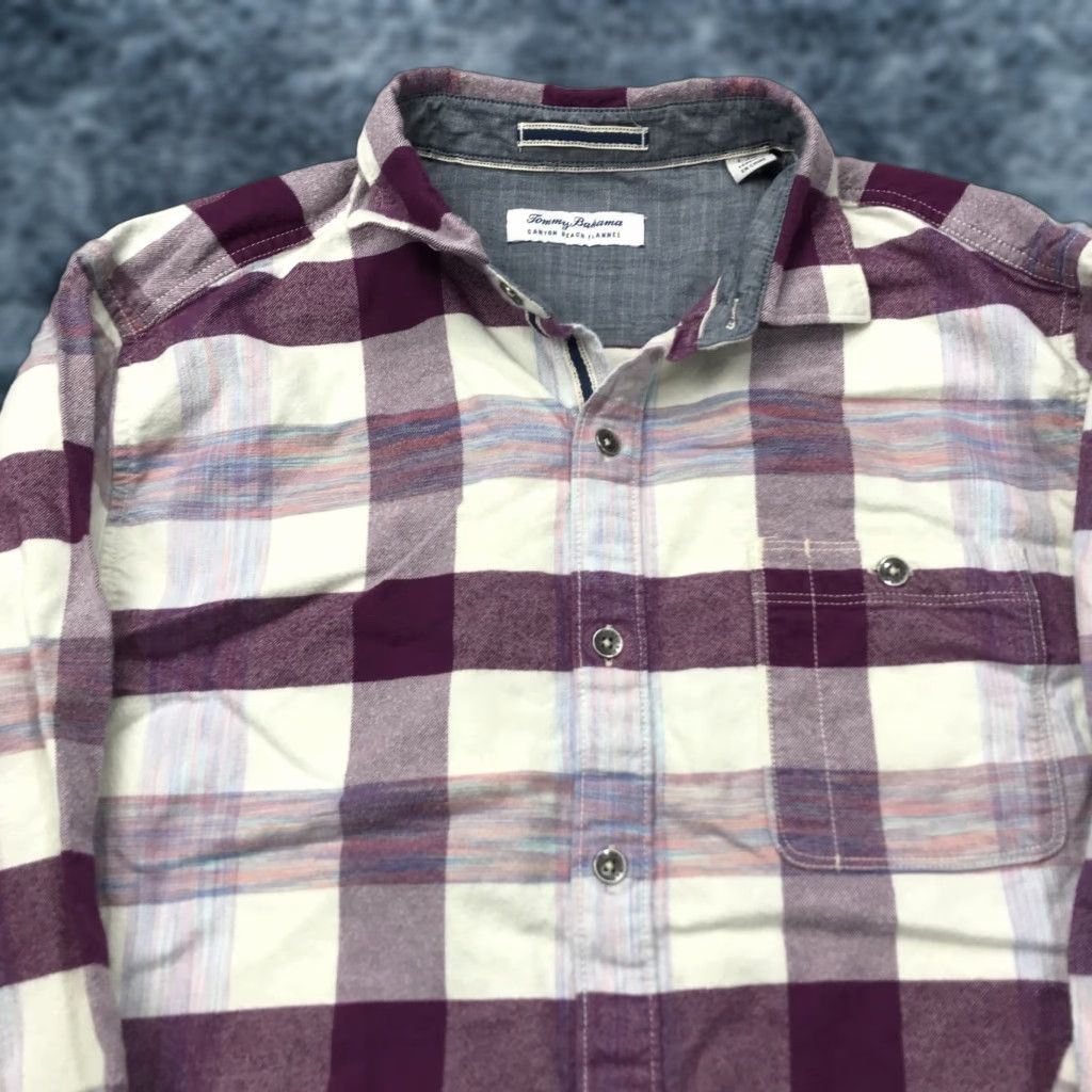 Tommy Bahama Tommy Bahama Shirt Mens Large Purple Canyon Beach Flannel Plaid Casual Button-Up Shirt Size US L / EU 52-54 / 3 - 1 Thumbnail