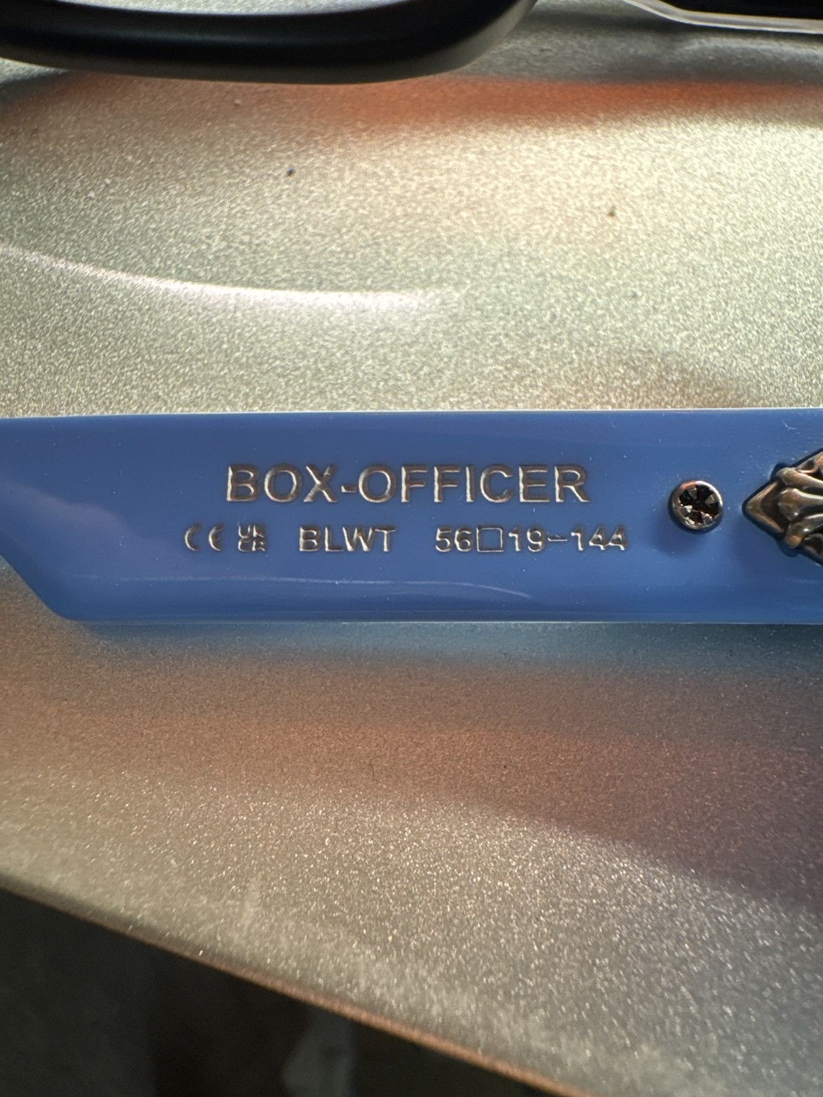 Chrome Hearts Box Officer Baby Blue Sunglasses Size ONE SIZE - 5 Thumbnail