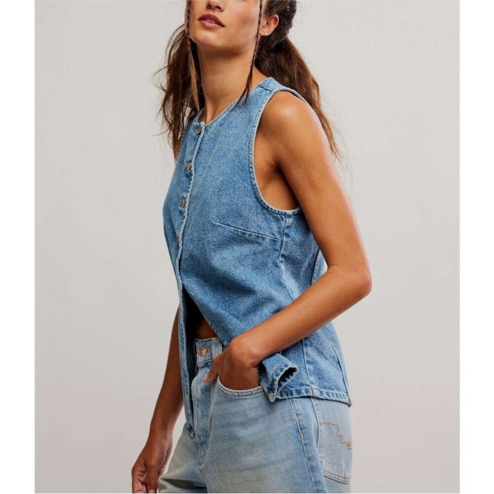 Free People 🎉LAST PIECE🎉FREE PEOPLE We The Free AimeeVest Size XS / US 0-2 / IT 36-38 - 12 Thumbnail