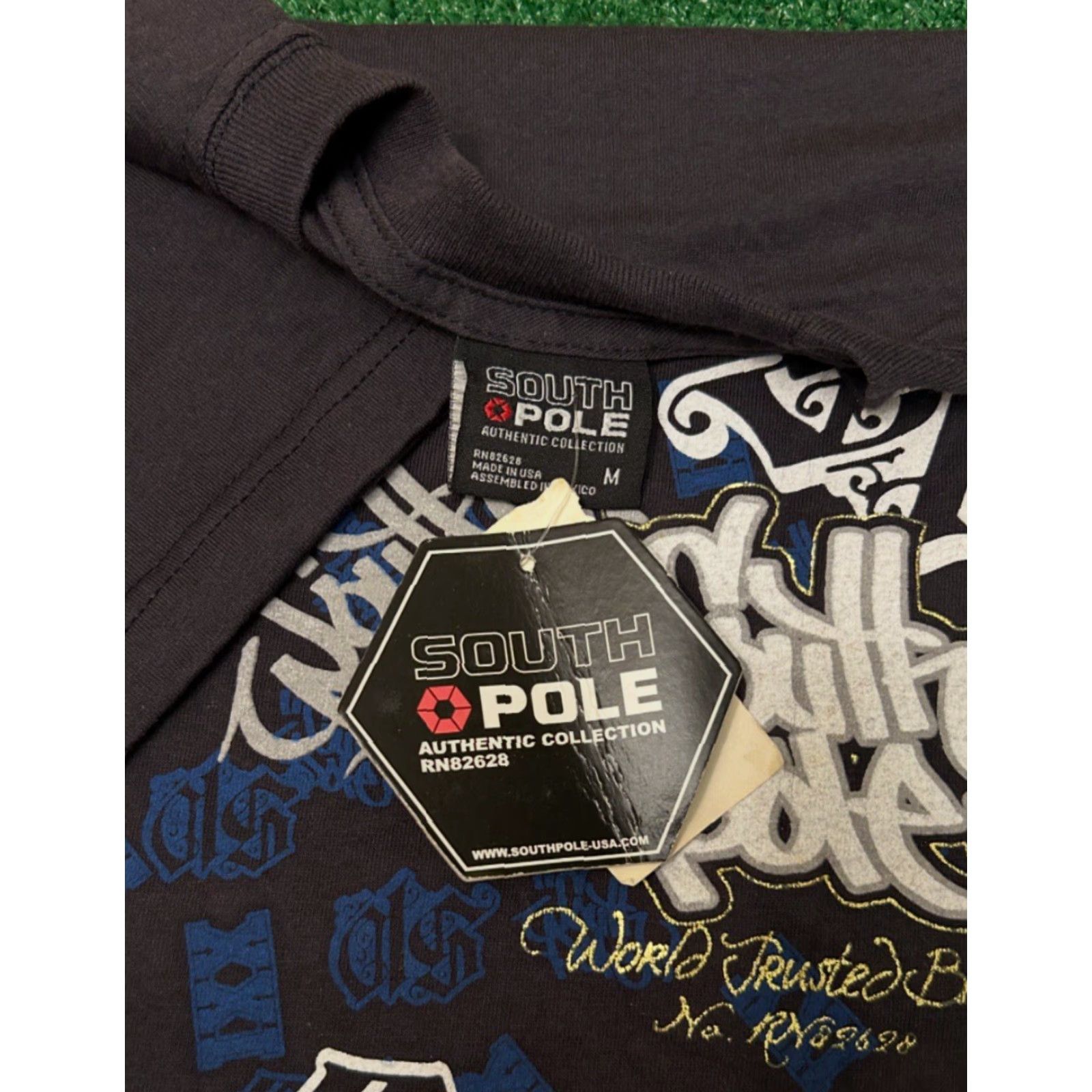 Southpole VINTAGE Southpole T-Shirt Men's M Black Logo 90s Y2K Skater Hip Hop VTG Shirt Mens Sz Medium New Tags Size US M / EU 48-50 / 2 - 2 Thumbnail