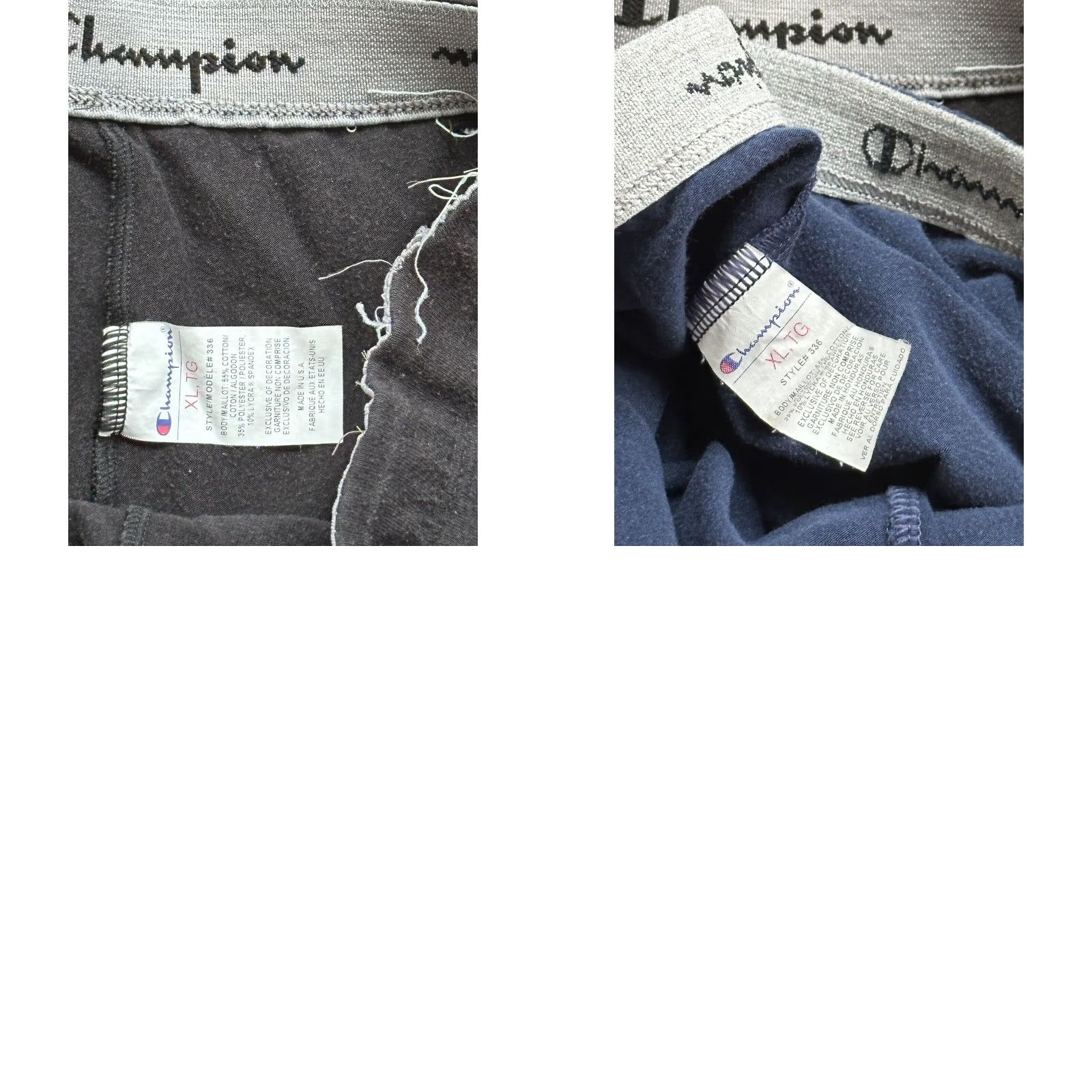 Champion 2 Vtg Champion Womens Bike Shorts Compression Size XL Navy Athletic USA AS IS Size 40" / US 18 - 8 Thumbnail