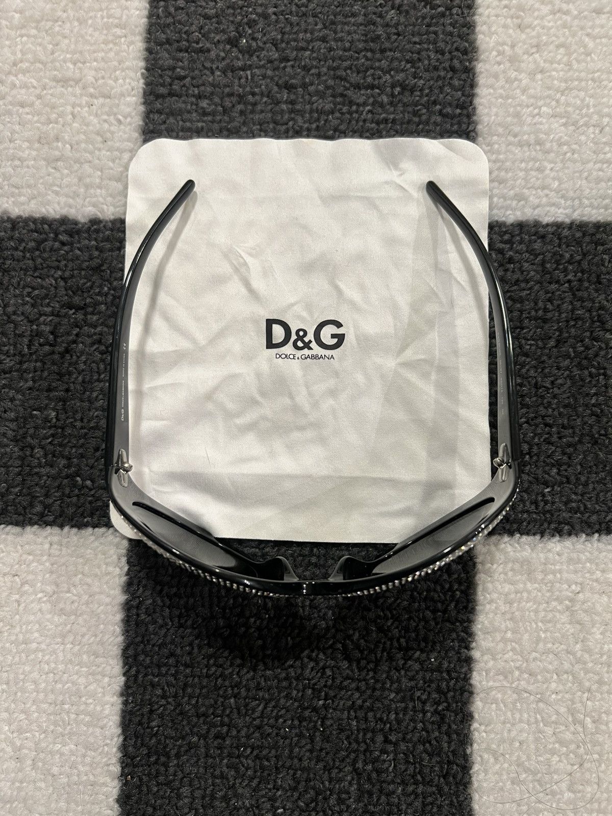 Dolce & Gabbana × Vintage Vintage Dolce & Gabbana Oversized Rhinestone Sunglasses Size ONE SIZE - 6 Thumbnail