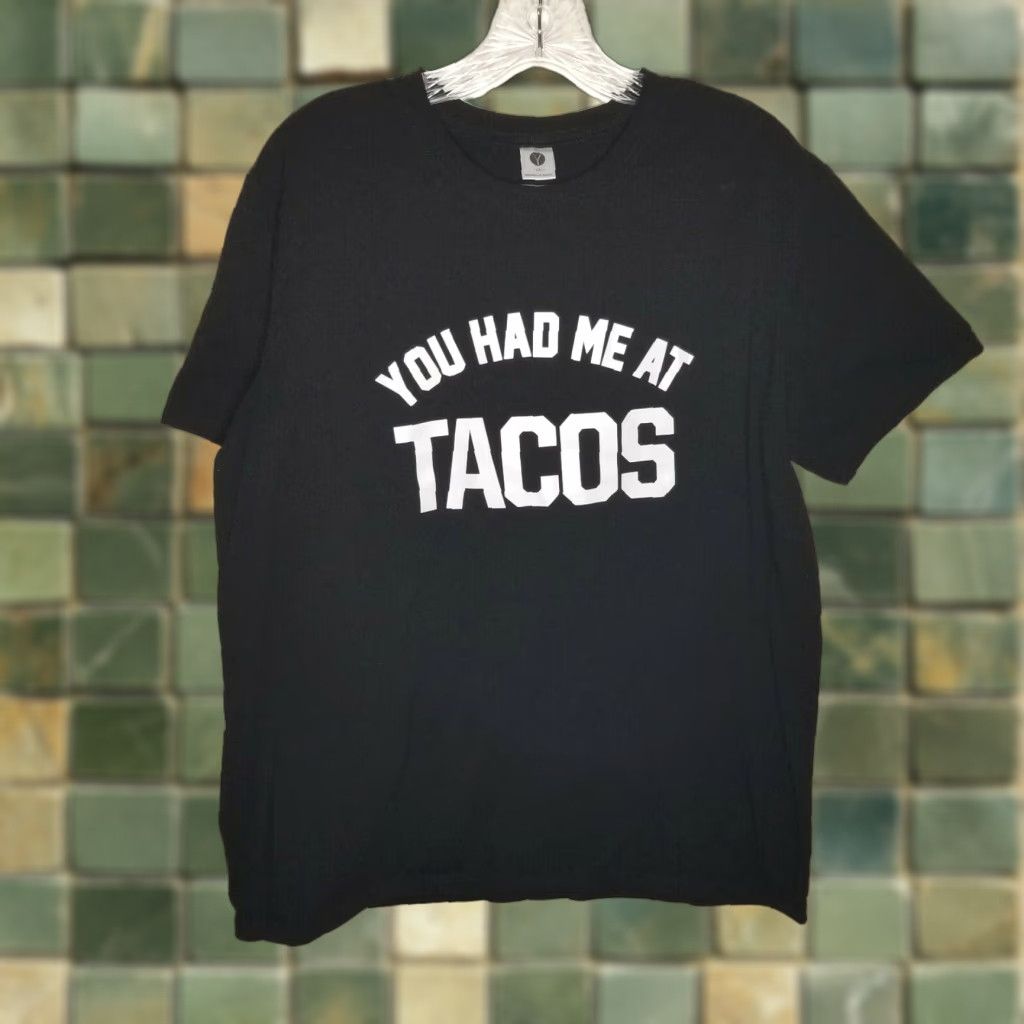 Vintage Womens T-Shirt Black 2XL You Had Me At Tacos (Y Brand) Size XXL / US 16-18 / IT 52-54 - 1 Thumbnail