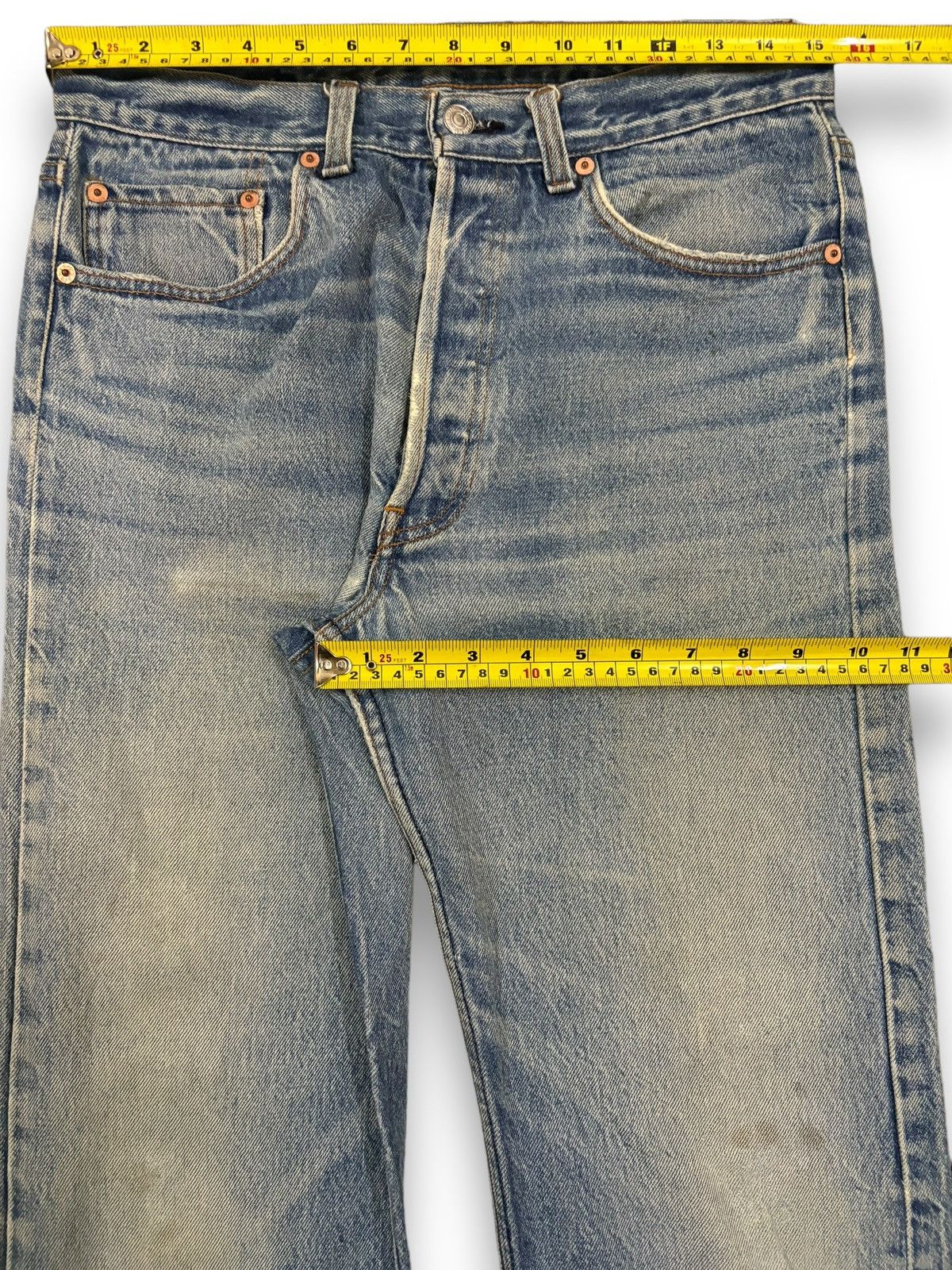 Levi's Vintage 90 Levis 501 Straight Leg Distressed Grunge Jeans Size US 31 - 18 Thumbnail