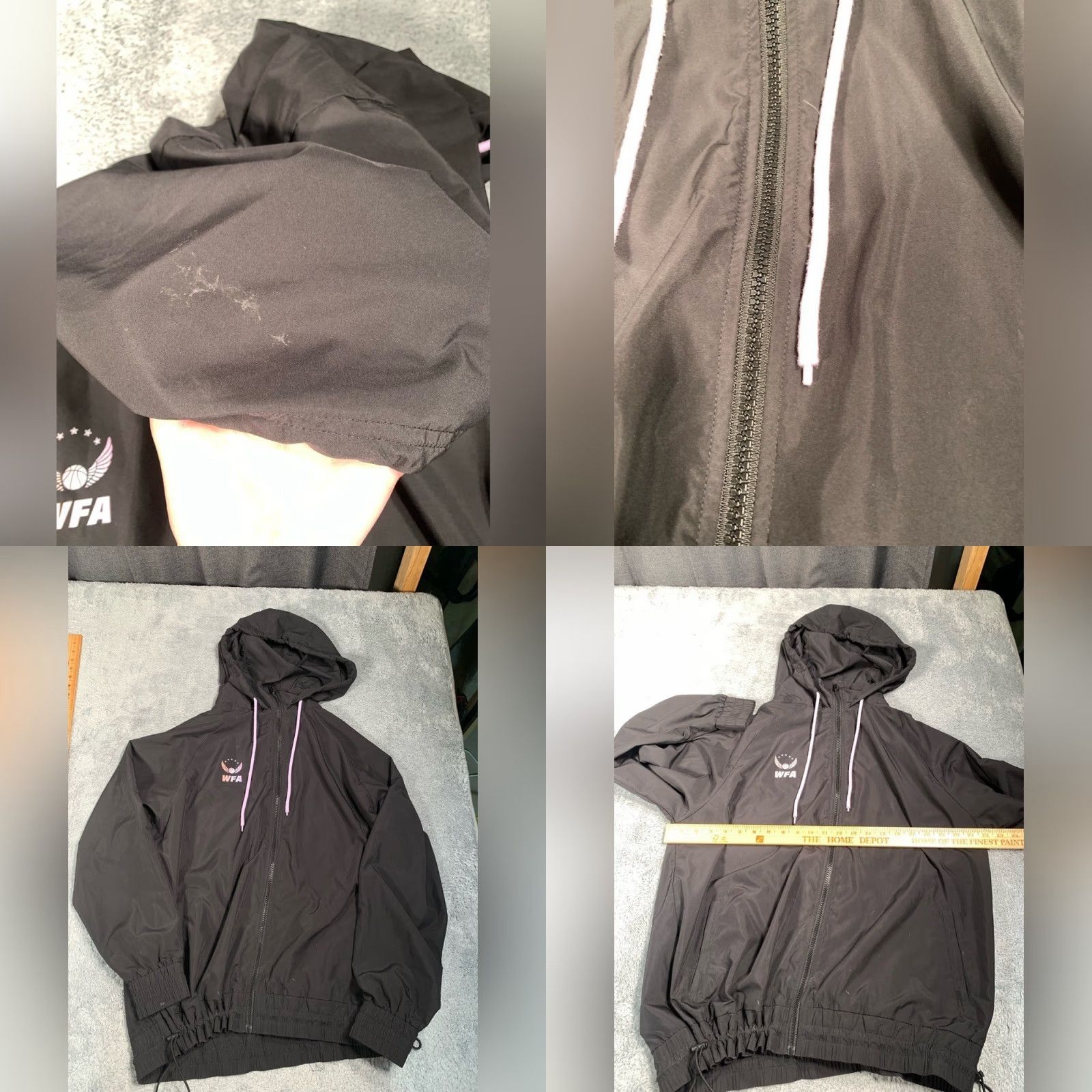 Vintage White Fox Boutique Black Windbreaker Jacket Medium M Womens Nylon Active Basic Jacket 2020s? Size M / US 6-8 / IT 42-44 - 8 Thumbnail