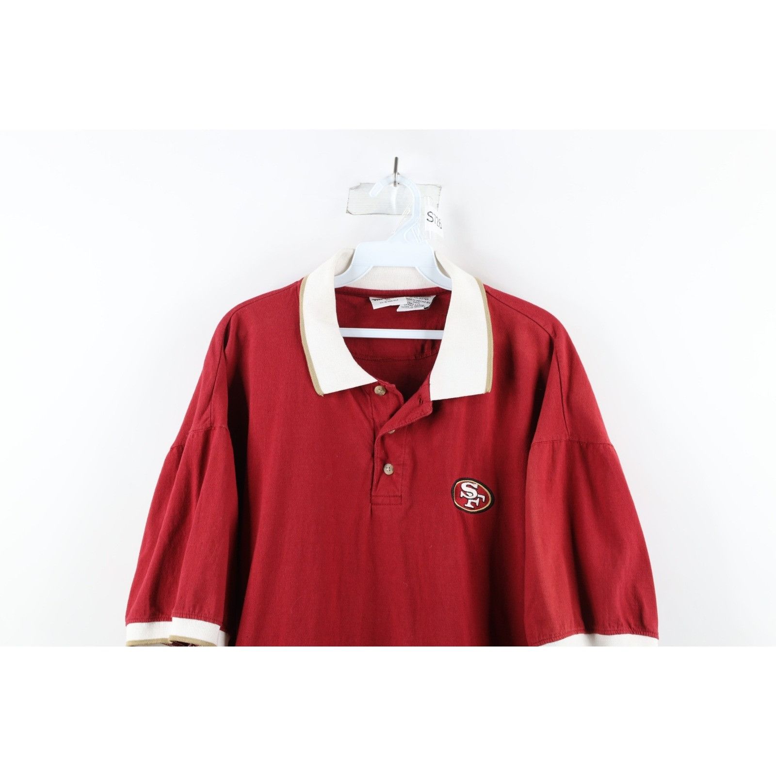 Vintage Vintage 90s Distressed San Francisco 49ers Football Polo Size US XL / EU 56 / 4 - 2 Thumbnail