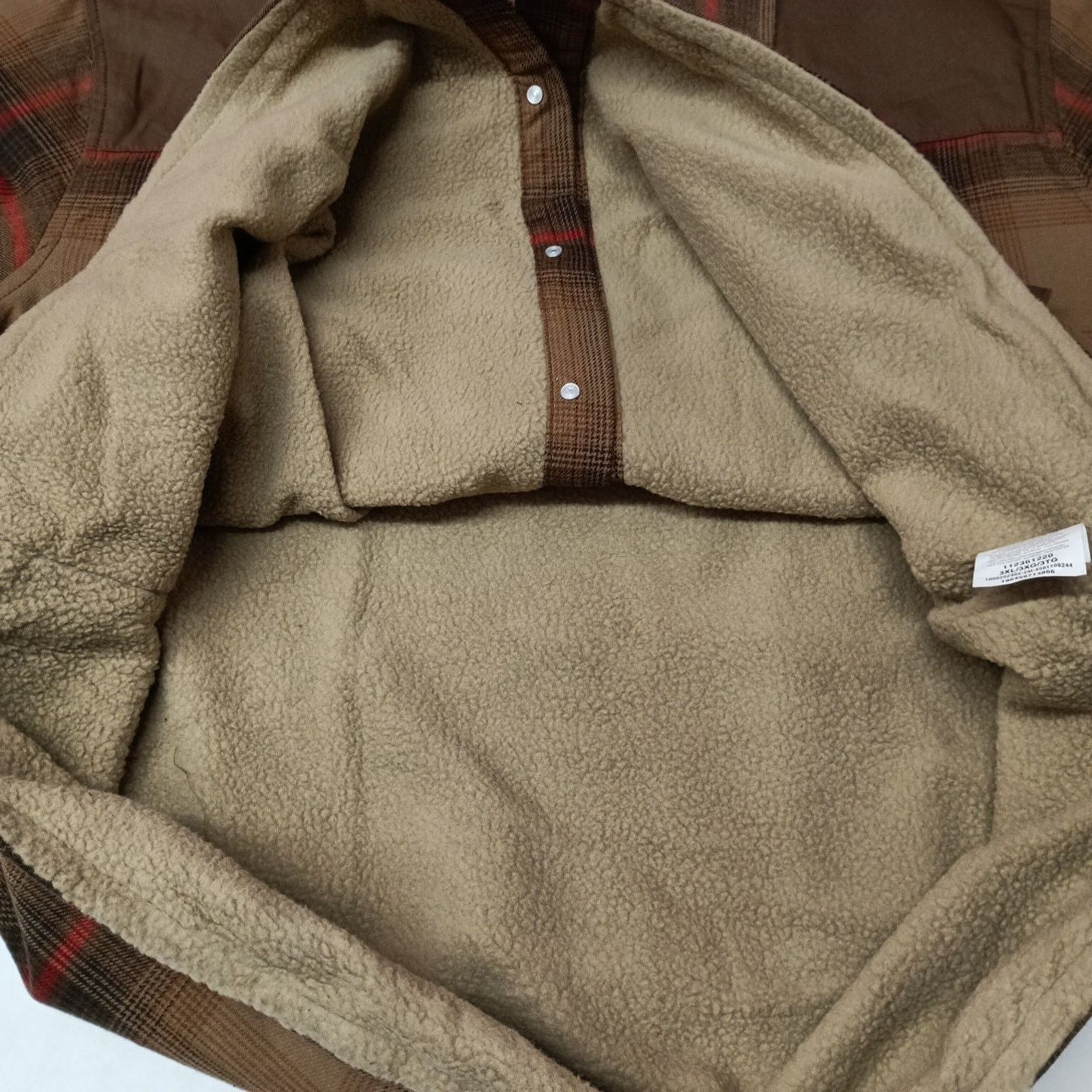 Wrangler Wrangler Heavyweight Shacket Men's 3XL Brown Sherpa Lining Size US XXL / EU 58 / 5 - 6 Thumbnail