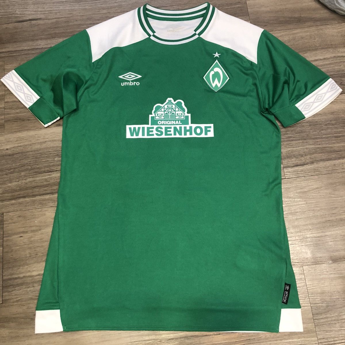 image of Soccer Jersey x Umbro Werder Bremen 18/19 Home Shirt 10 Kruse in Green, Men's (Size Medium)