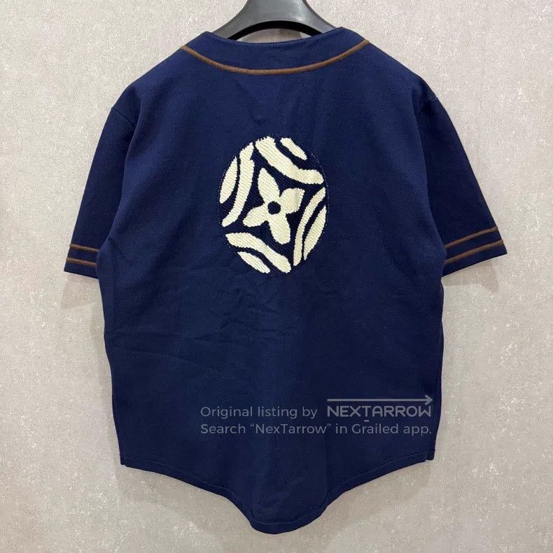 Louis Vuitton Louis Vuitton Nigo Embroidered Jersey Baseball Short Sleev Size US L / EU 52-54 / 3 - 2 Thumbnail