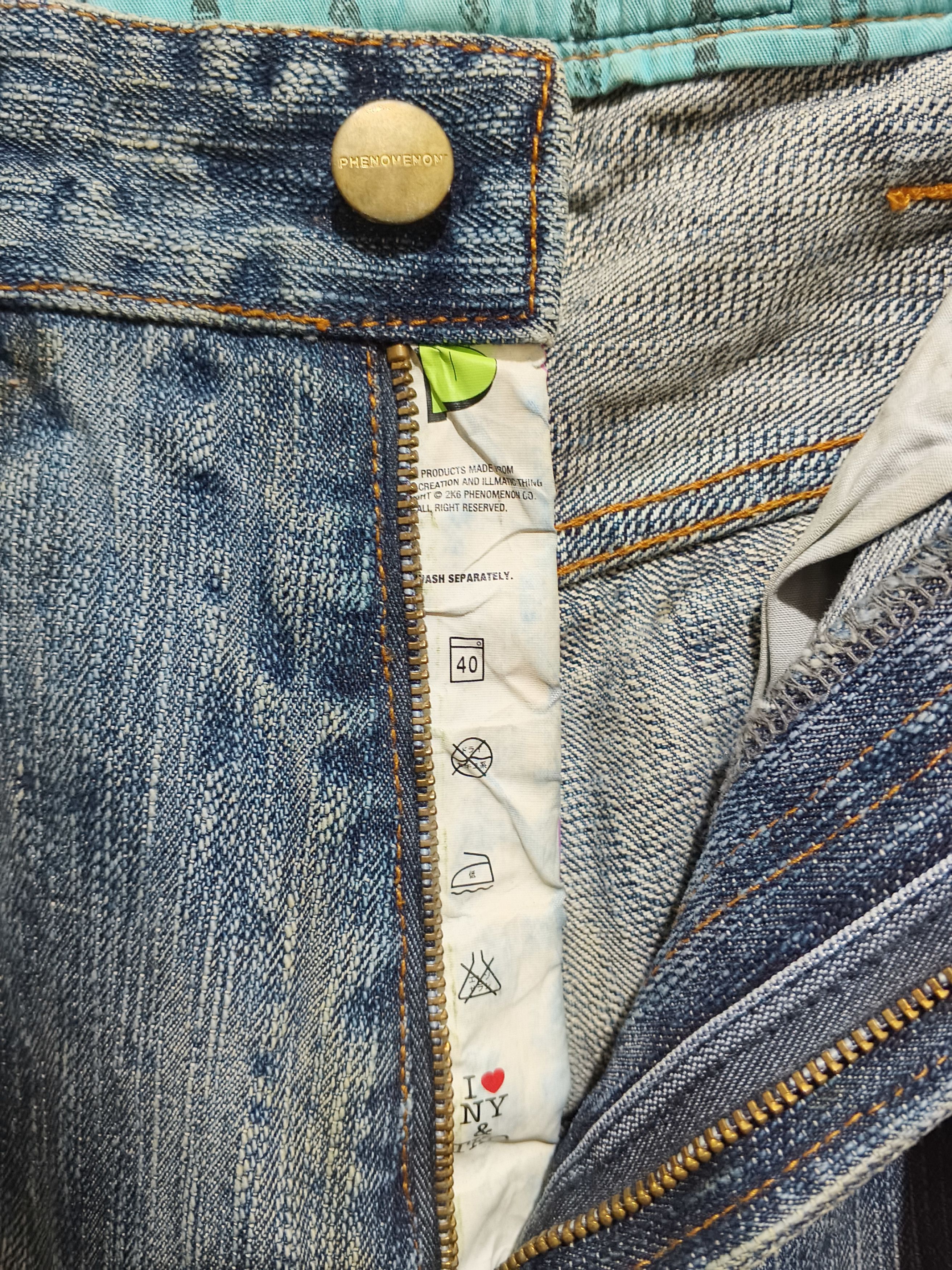 PHENOMENON Vintage 00s Phenomenon Illmatic Distressed Denim Pants Size US 34 / EU 50 - 11 Thumbnail