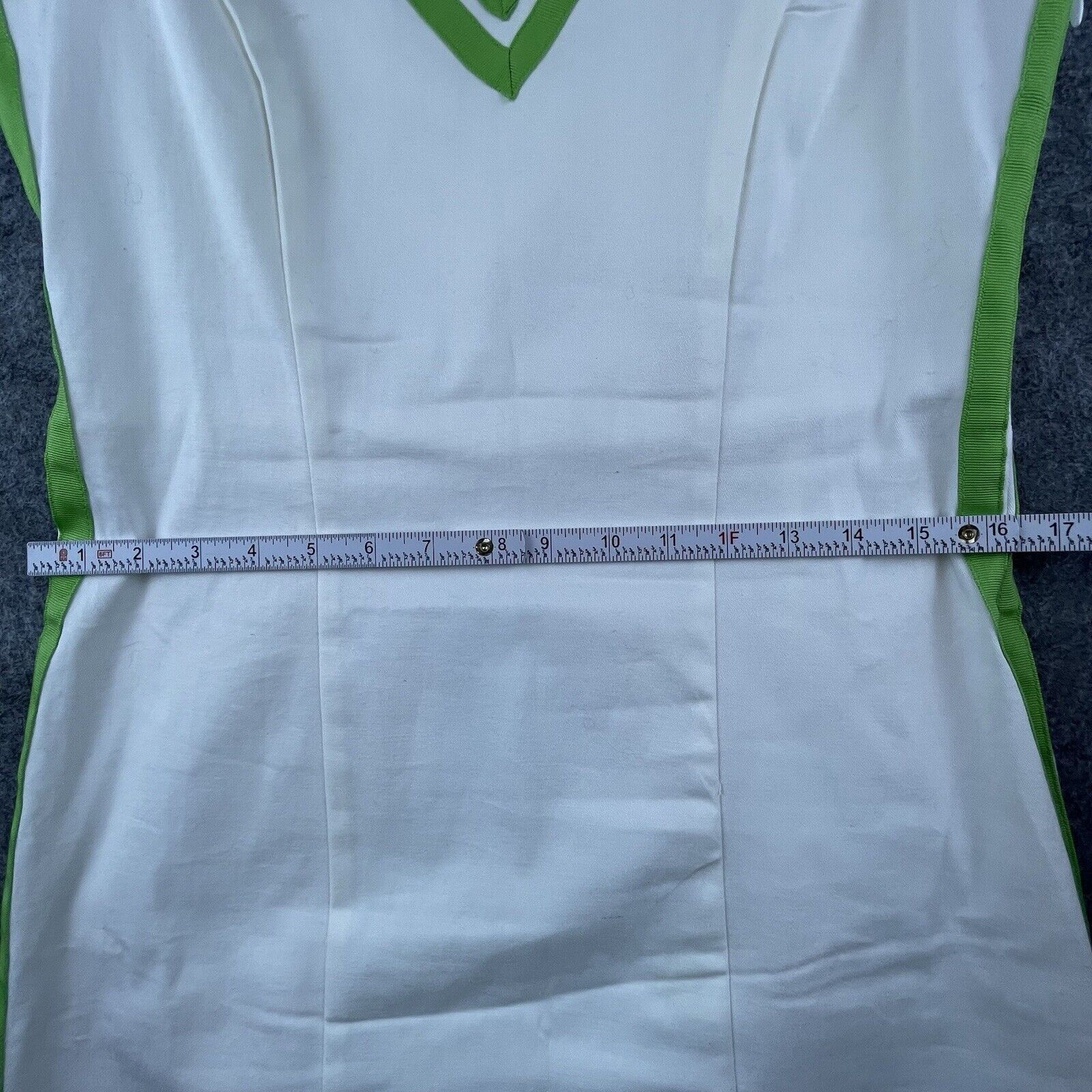 Willi Smith Willi Smith Dress 8 Mod Retro Green White 60s/70s Preppy Size M / US 6-8 / IT 42-44 - 6 Thumbnail