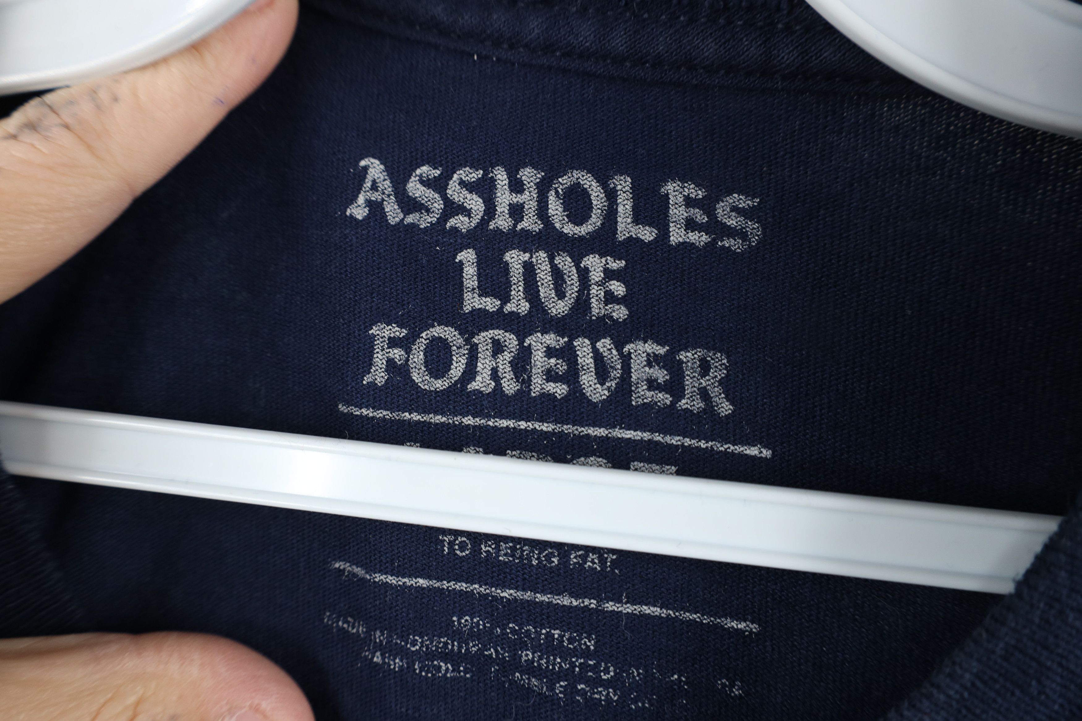 Vintage Streetwear A**holes Live Forever Reaper T-Shirt Navy Blue Size US L / EU 52-54 / 3 - 10 Thumbnail
