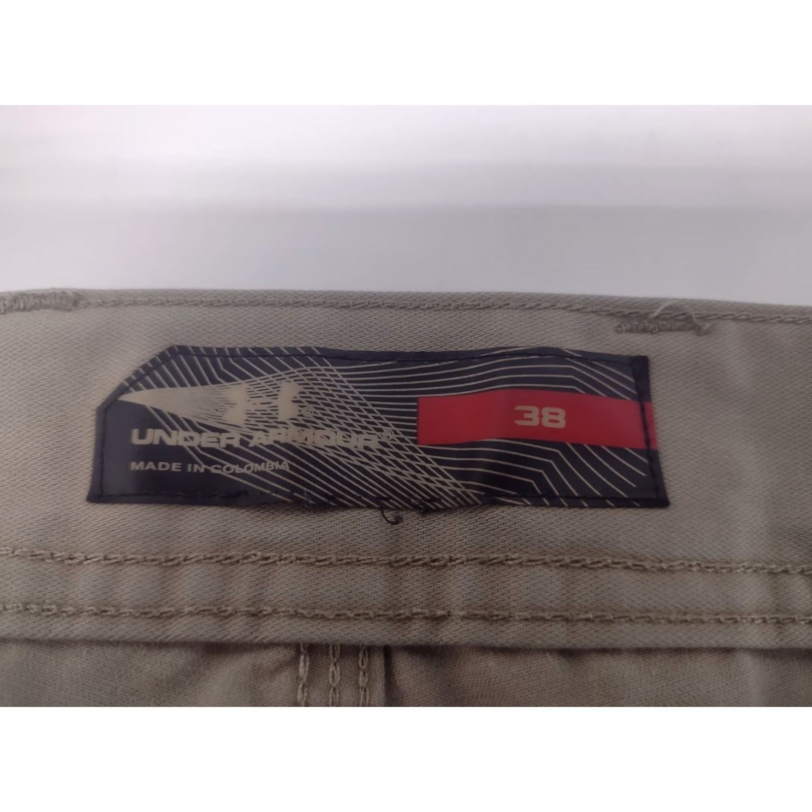 Under Armour Under Armour Mens 38 x 12 Chino Outdoor Shorts Tan #1729 Pants Shorts Chino Outdoor Mens Brown 38 Regular Belt Loops Pockets Breathable Quick Dry Size US 38 / EU 54 - 2 Thumbnail