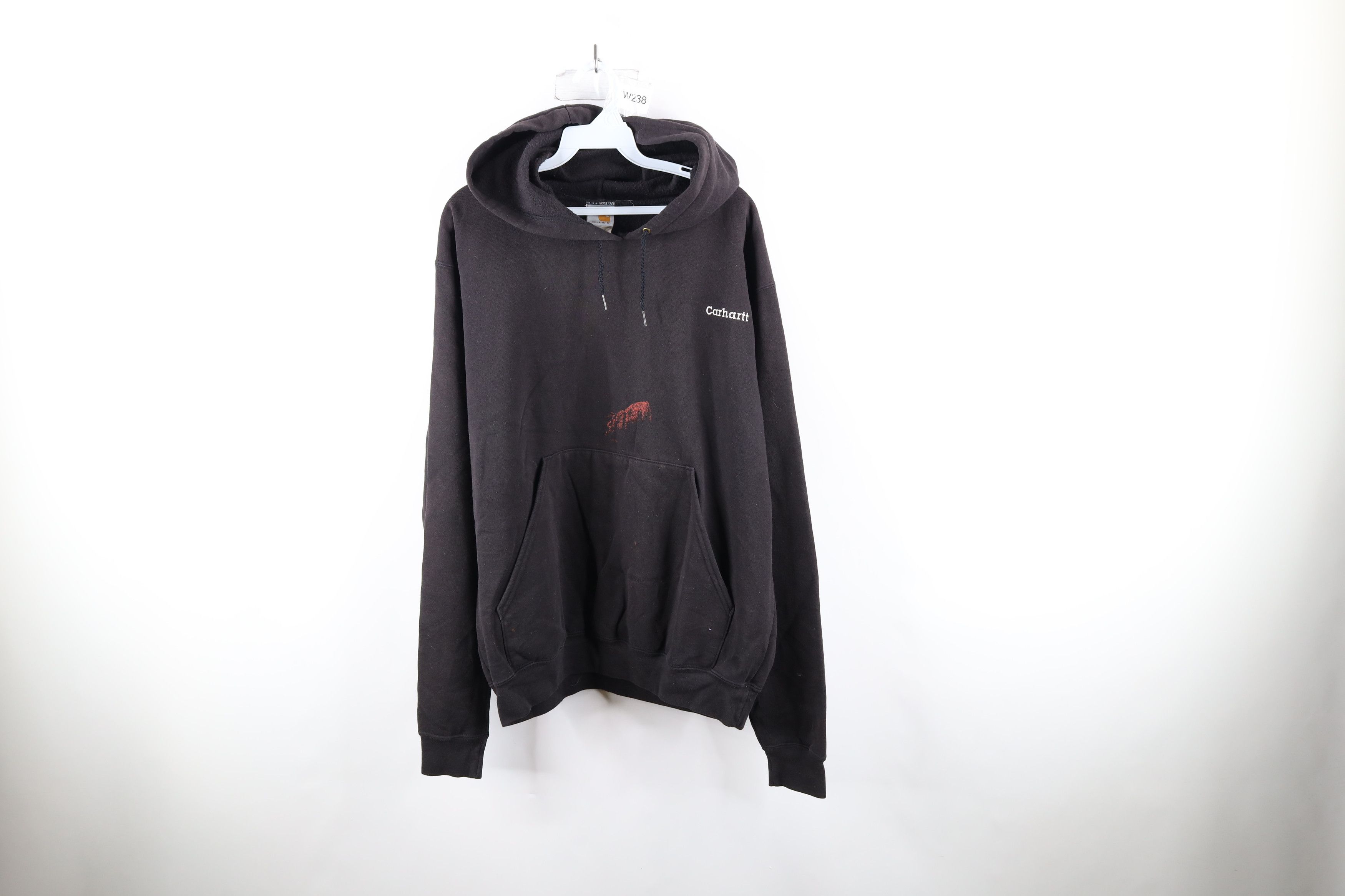Carhartt Vintage Carhartt Spell Out Hoodie Sweatshirt Black Size US L / EU 52-54 / 3 - 1 Thumbnail