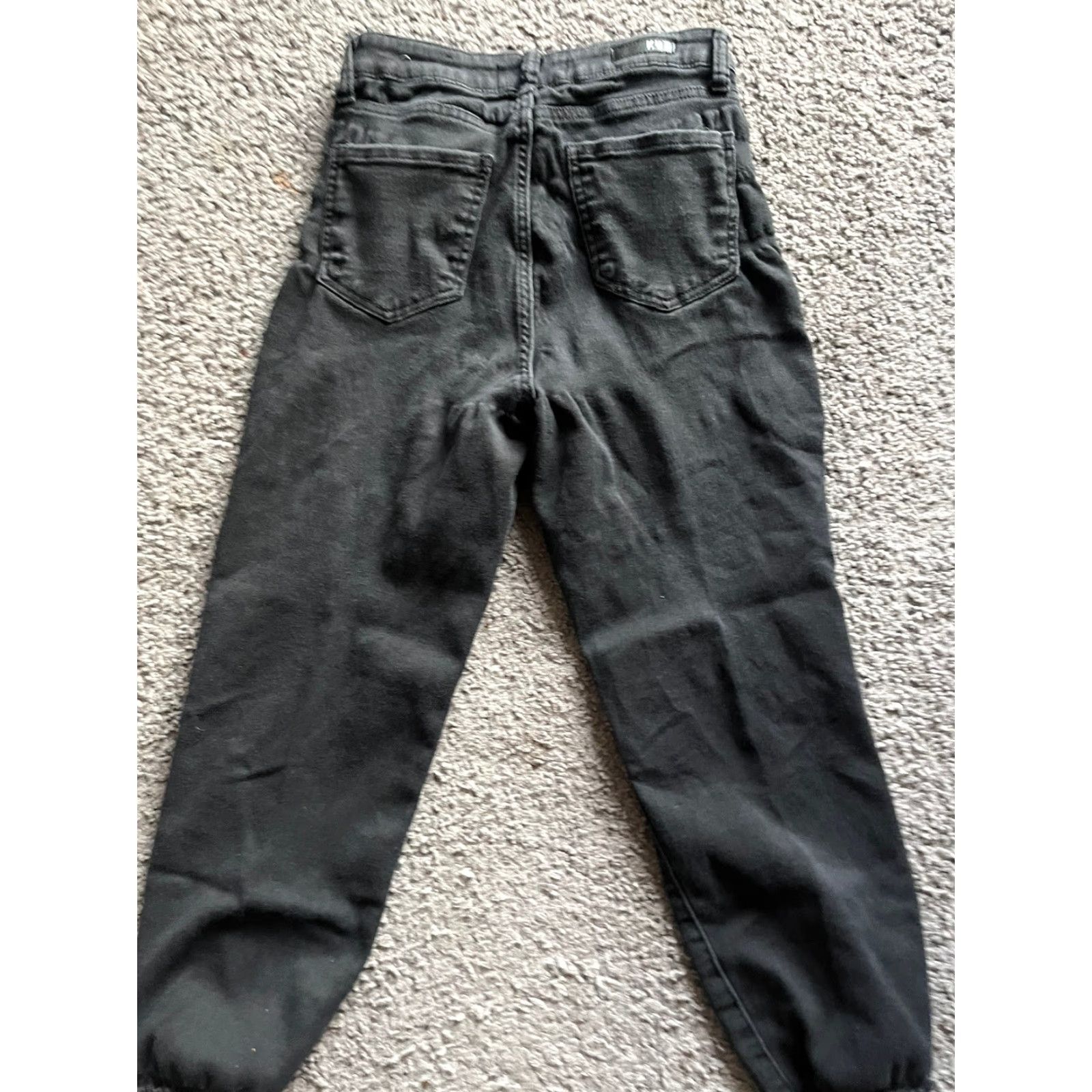 Vintage KUT from the Kloth Jeans Womens Size 2 Black Skinny Denim Stretch Raw Hem Size 26" / US 2 / IT 38 - 5 Thumbnail