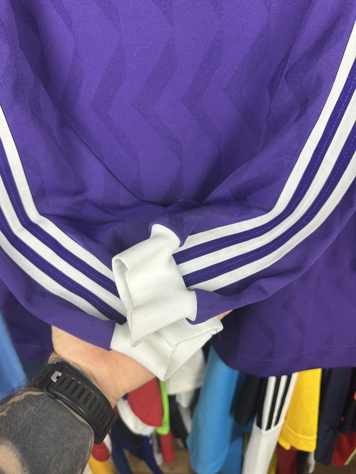 Adidas × Vintage Vintage 80s Adidas #7 Football Shirt Jersey Longs levee XL Size US XL / EU 56 / 4 - 6 Thumbnail