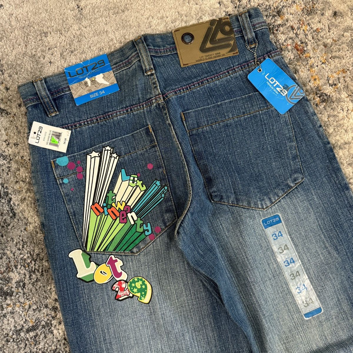 JNCO × Japanese Brand × Vintage Crazy Vintage y2k Lot 29 baggy Southpole style NWT jeans Size US 34 / EU 50 - 3 Thumbnail