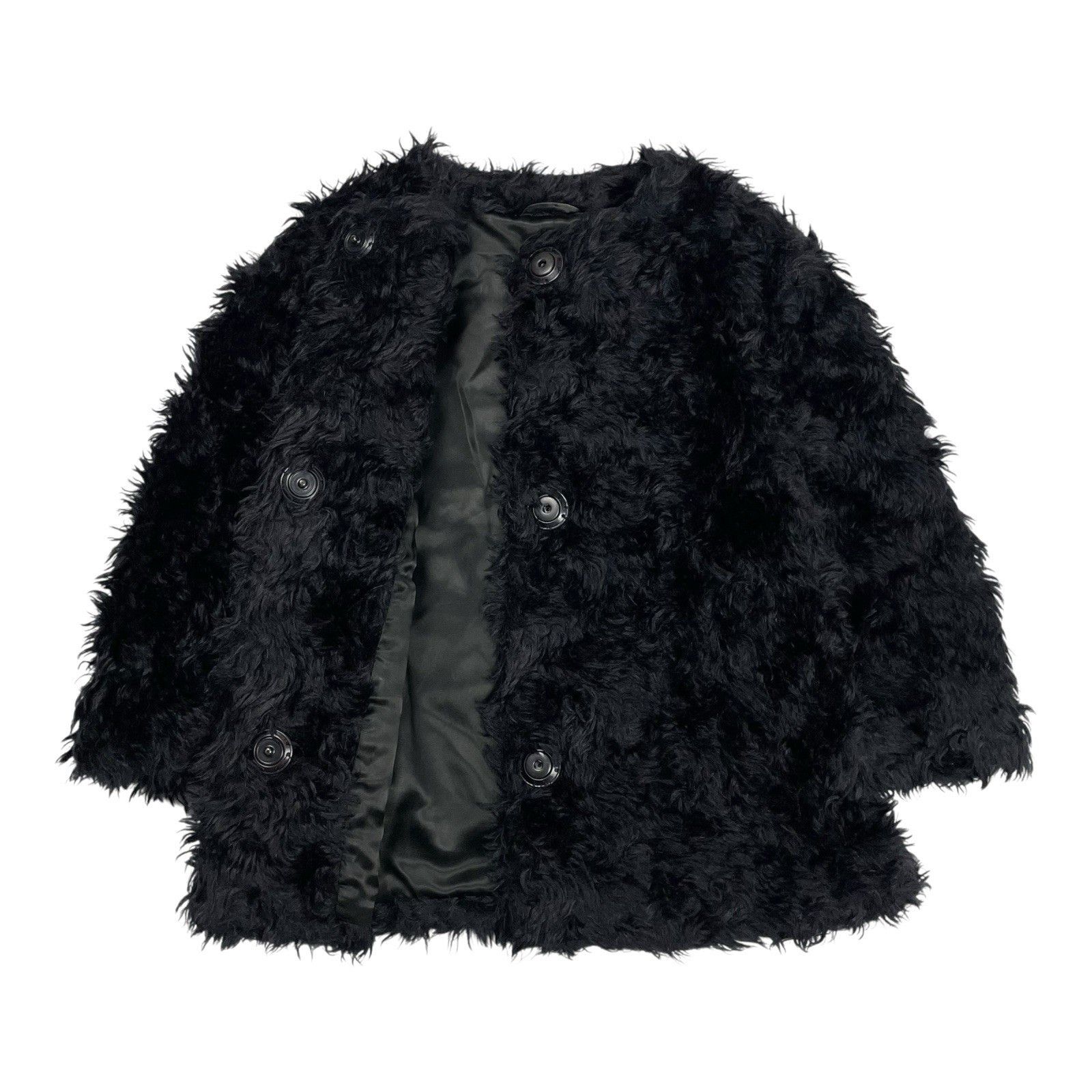 Prada Prada Mohair Cardigan Cropped Fur Jacket 3/4 Sleeve Black Size S / US 4 / IT 40 - 3 Thumbnail