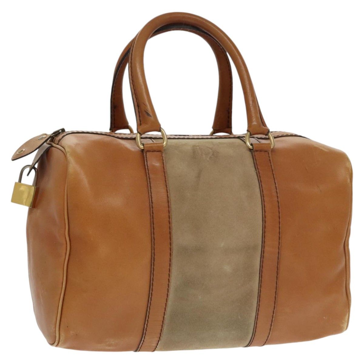 Boston Brown Leather Travel Bag (Pre-Owned)