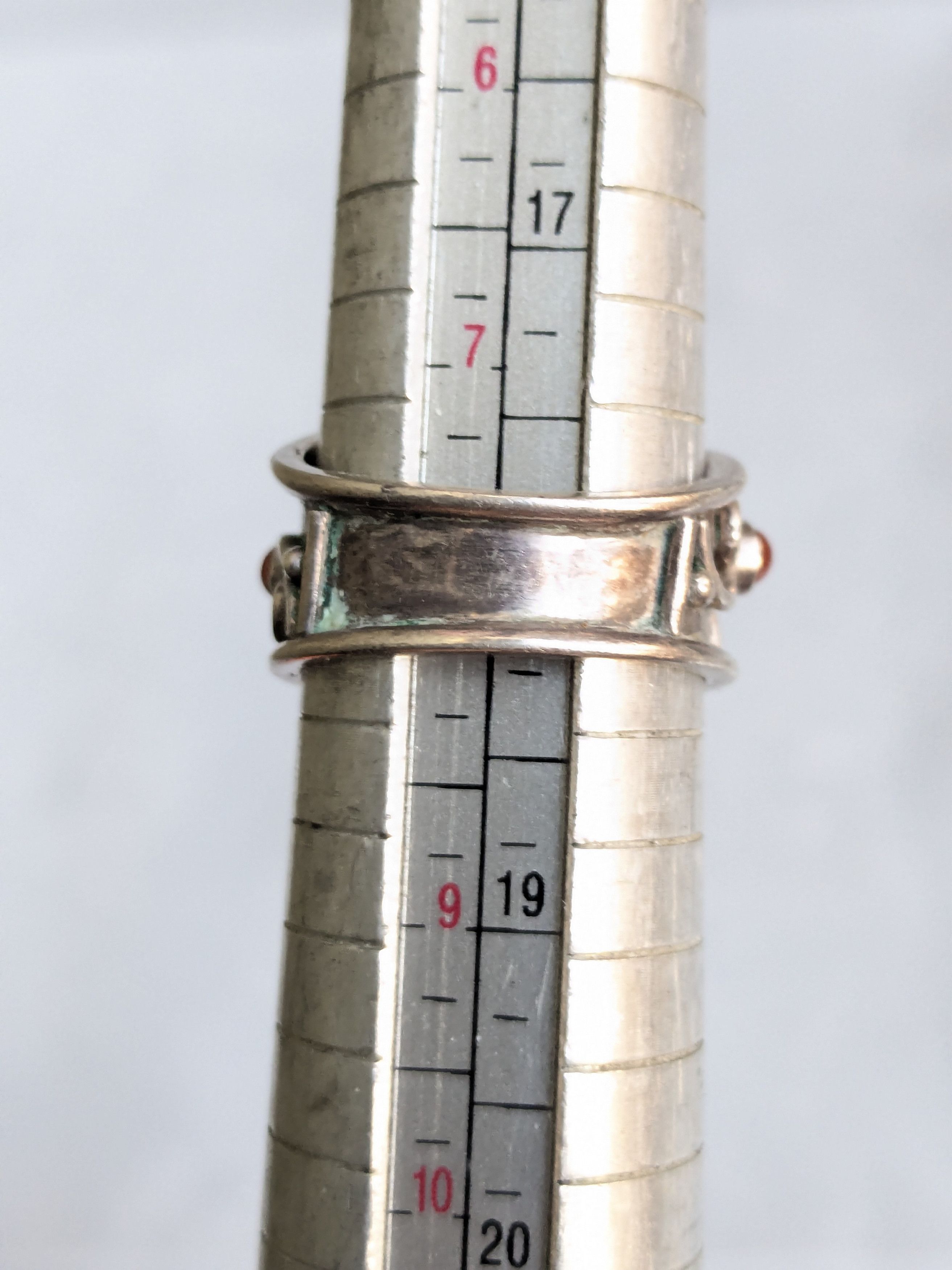 Jewelry Vintage Sterling Silver Quartz Carnelian 8 Size ONE SIZE - 12 Thumbnail