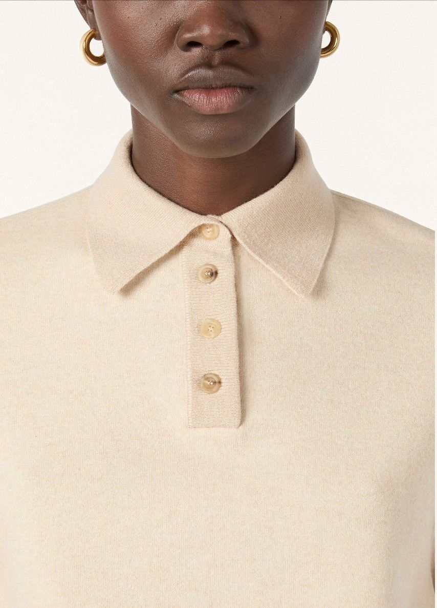 Loro Piana o1srvl11e0725 FAO2744 Polo Sweater in Light Pink Size XS / US 0-2 / IT 36-38 - 5 Thumbnail