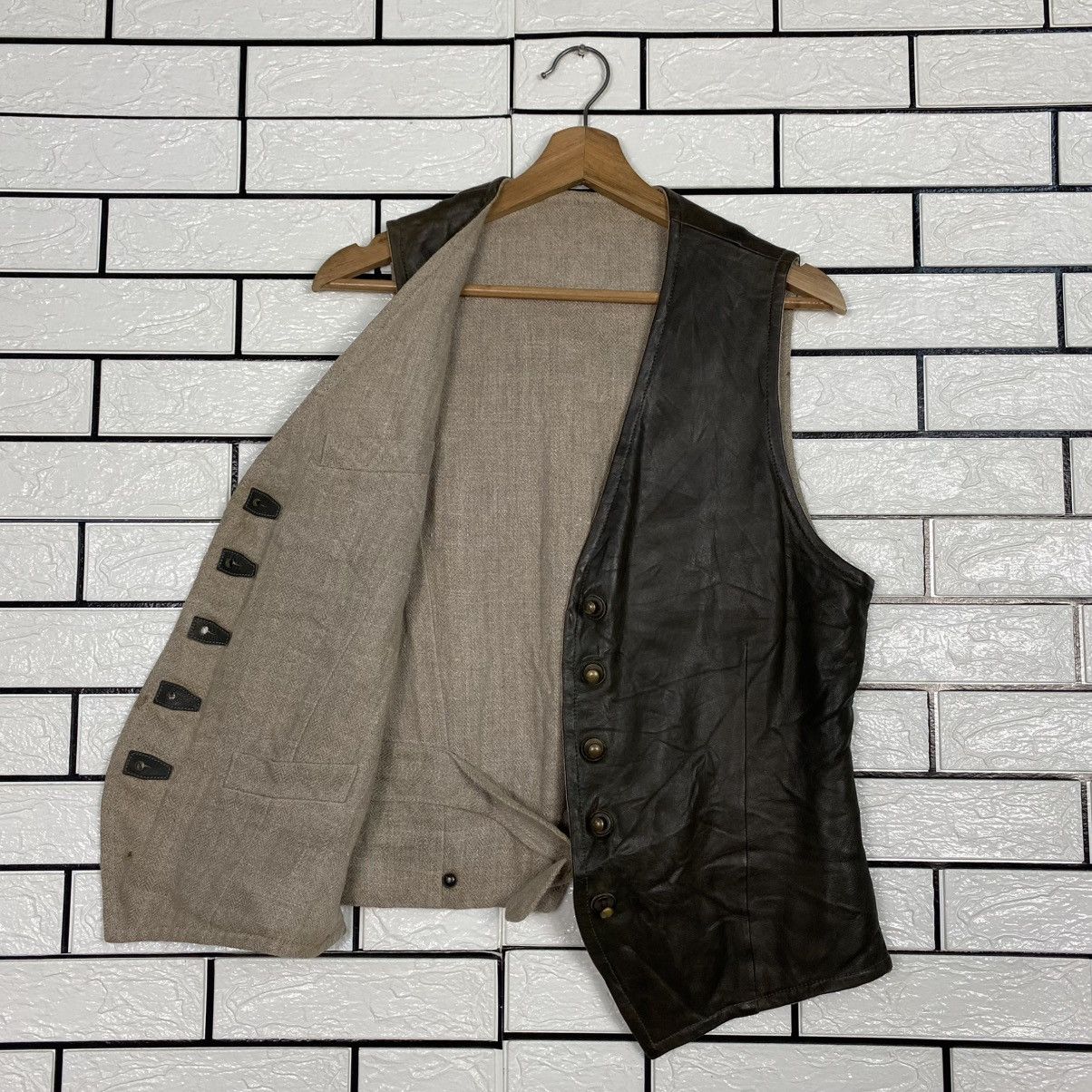 Isaac Sellam Experience 🔥RARE🔥Vintage Reversible Leather Vest Jacket Isaac Sellam Size US M / EU 48-50 / 2 - 20 Thumbnail