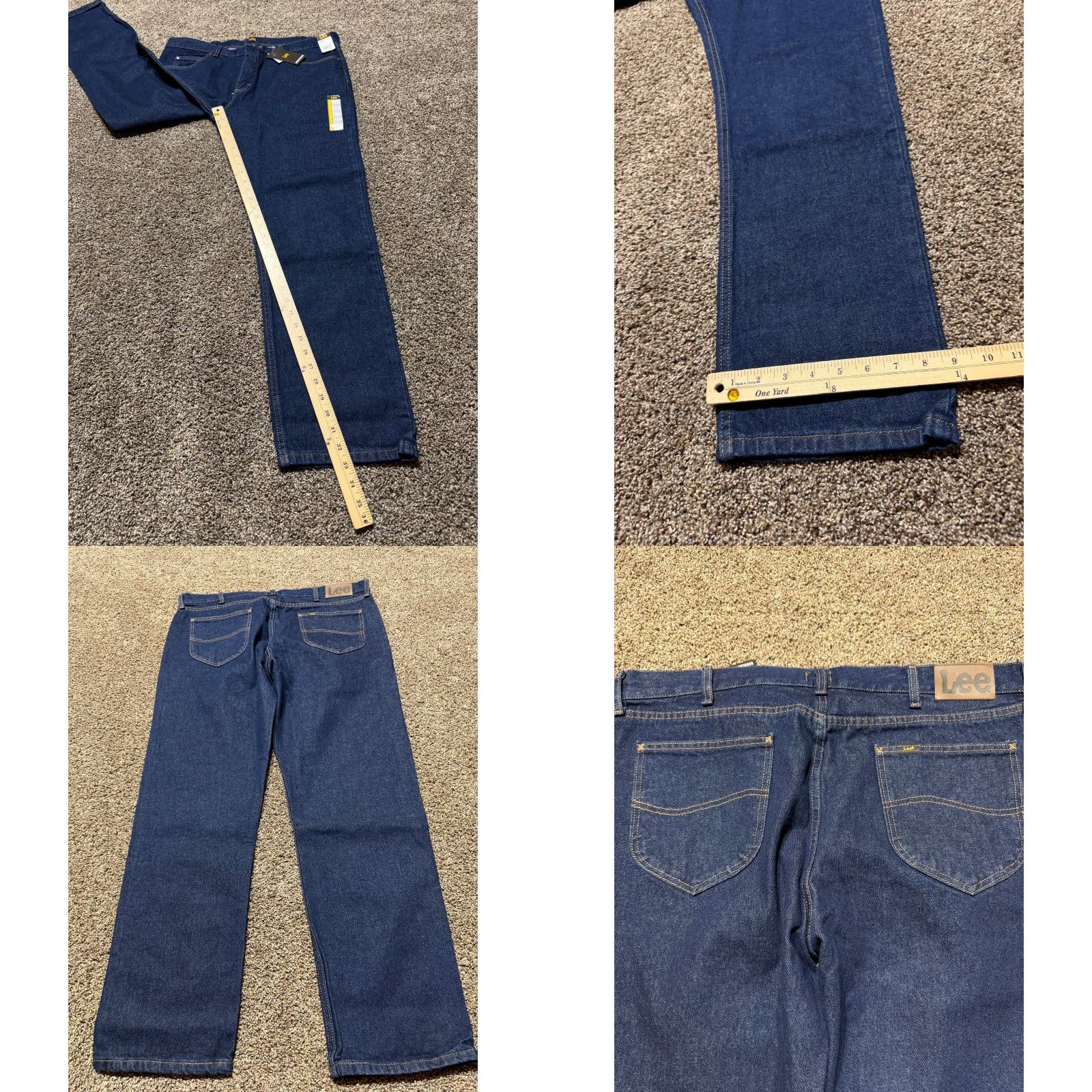 Lee Lee Jeans Size 40 Blue Denim NEW 40x32 Straight Fit Men Regular 5-Pocket Design Size US 40 / EU 56 - 8 Thumbnail