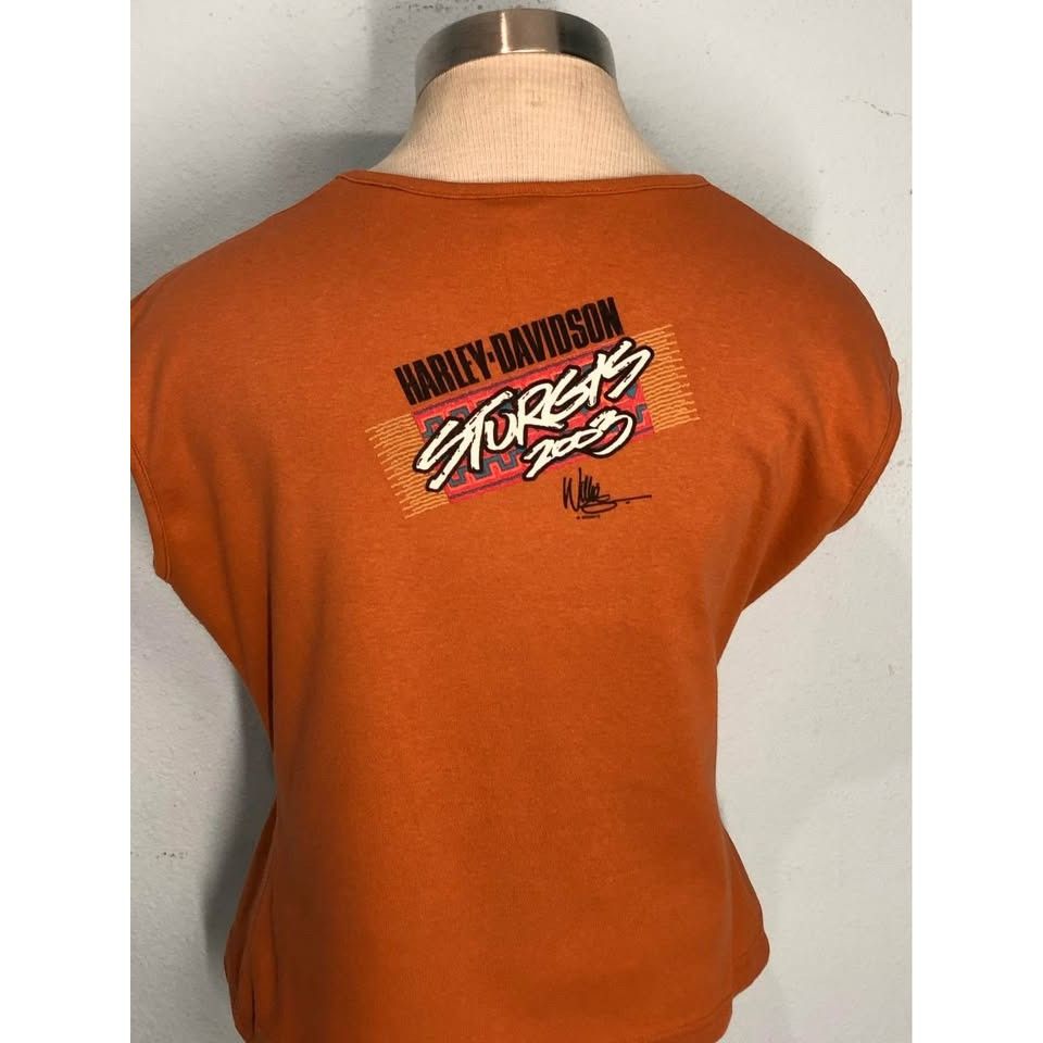 Harley Davidson × Vintage VTG 2003 Harley Davidson Shirt Large Women, Wille G Size L / US 10 / IT 46 - 3 Thumbnail